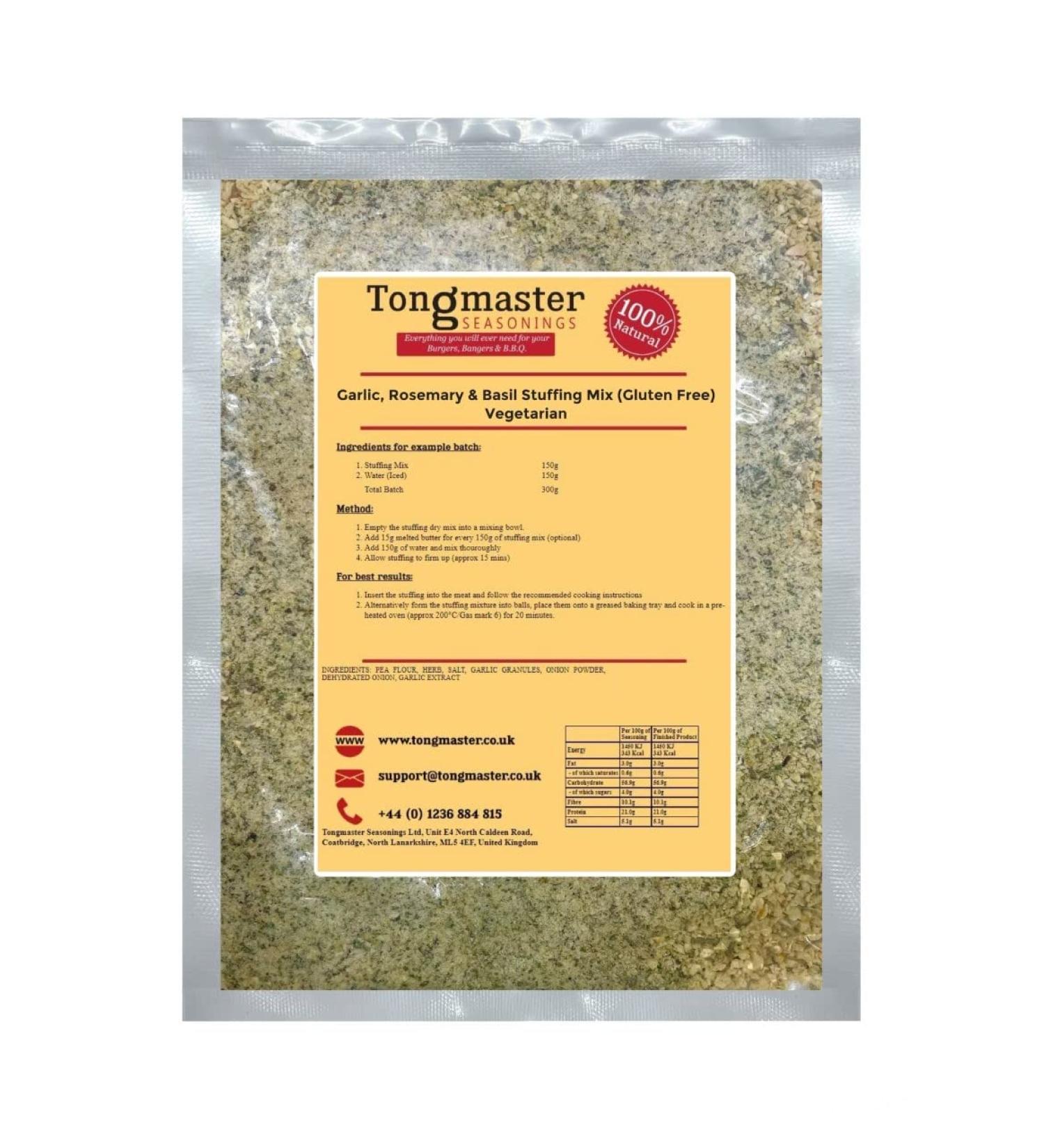 Garlic Rosemary & Basil Stuffing Mix - 500g (Gluten Free) Vegetarian