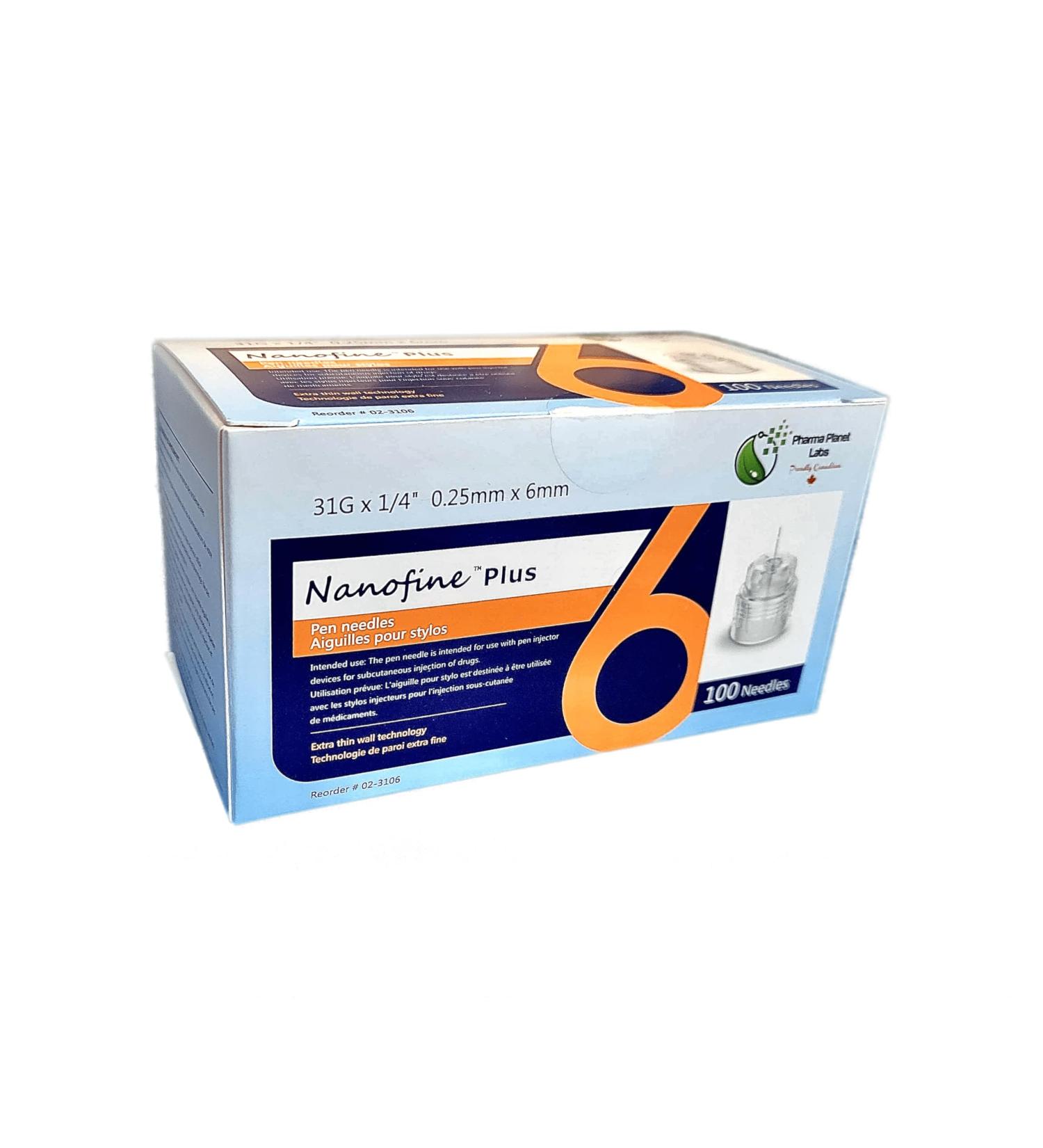 6mm 31G Nanofine Plus Diabetic Pen Needles 100 pen needles  - Buy Online on SooperMarket.com