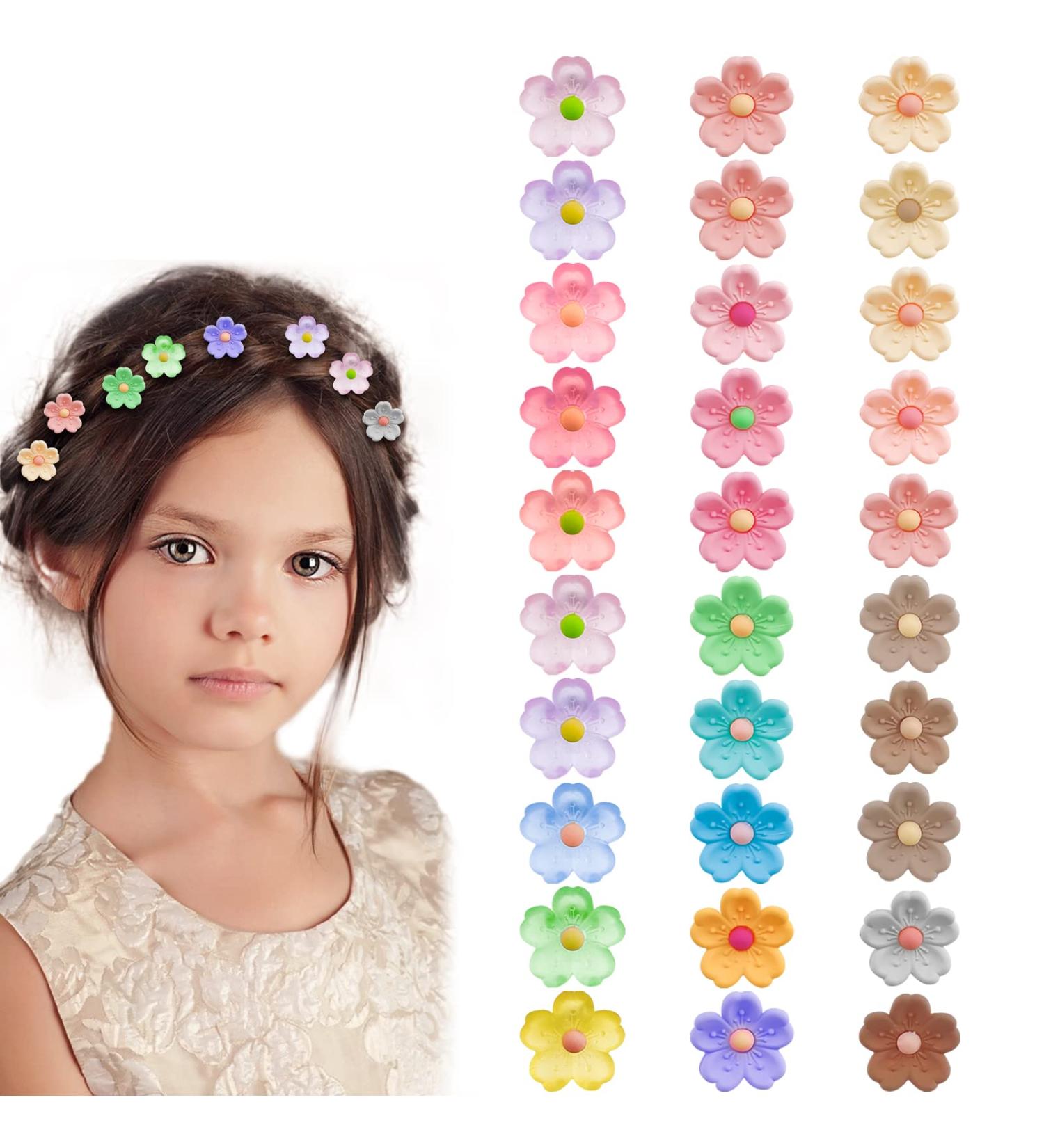 30 Pcs Matte Cherry Blossom Mini Flower Claw Clips - Cute Hair Accessories for Girls & Women - Buy Online on SooperMarket.com