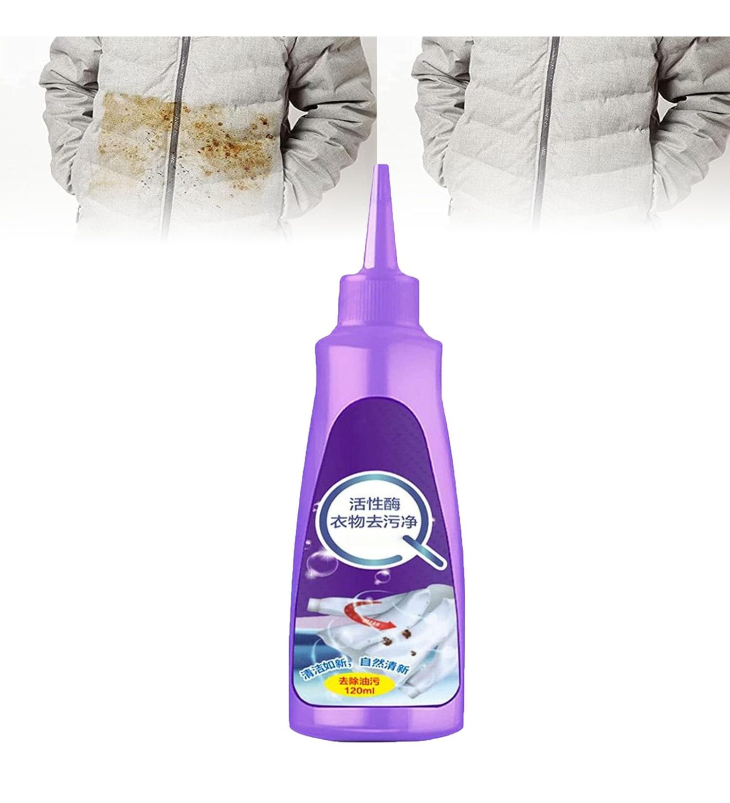 1/2PCS Active Enzyme Clothing Stain Remover Oil Remover Clothes Stain For White Clothes Liquid Detergent Most Types Of Clothes (B) - Buy Online on SooperMarket.com