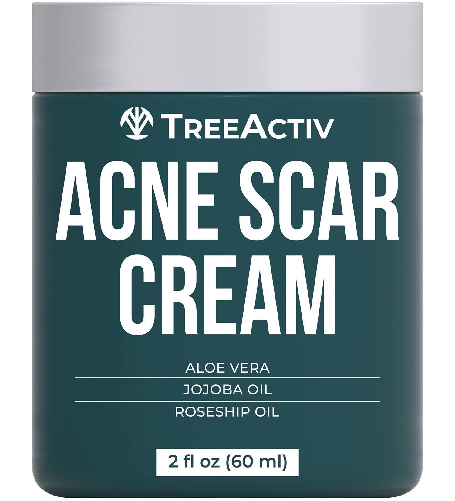 TreeActiv Acne Scar Cream - Effective Treatment for Face & Body Scars Stretch Marks 500+ Uses - All Skin Types - Buy Online on SooperMarket.com