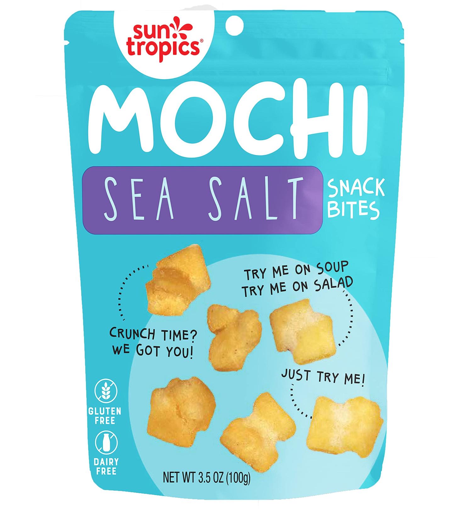 Sun Tropics Mochi Snack Bites Sea Salt 3.5 oz (6 Pack) - Gluten Free, Dairy Free Crunchy Snack - Buy Online on SooperMarket.com
