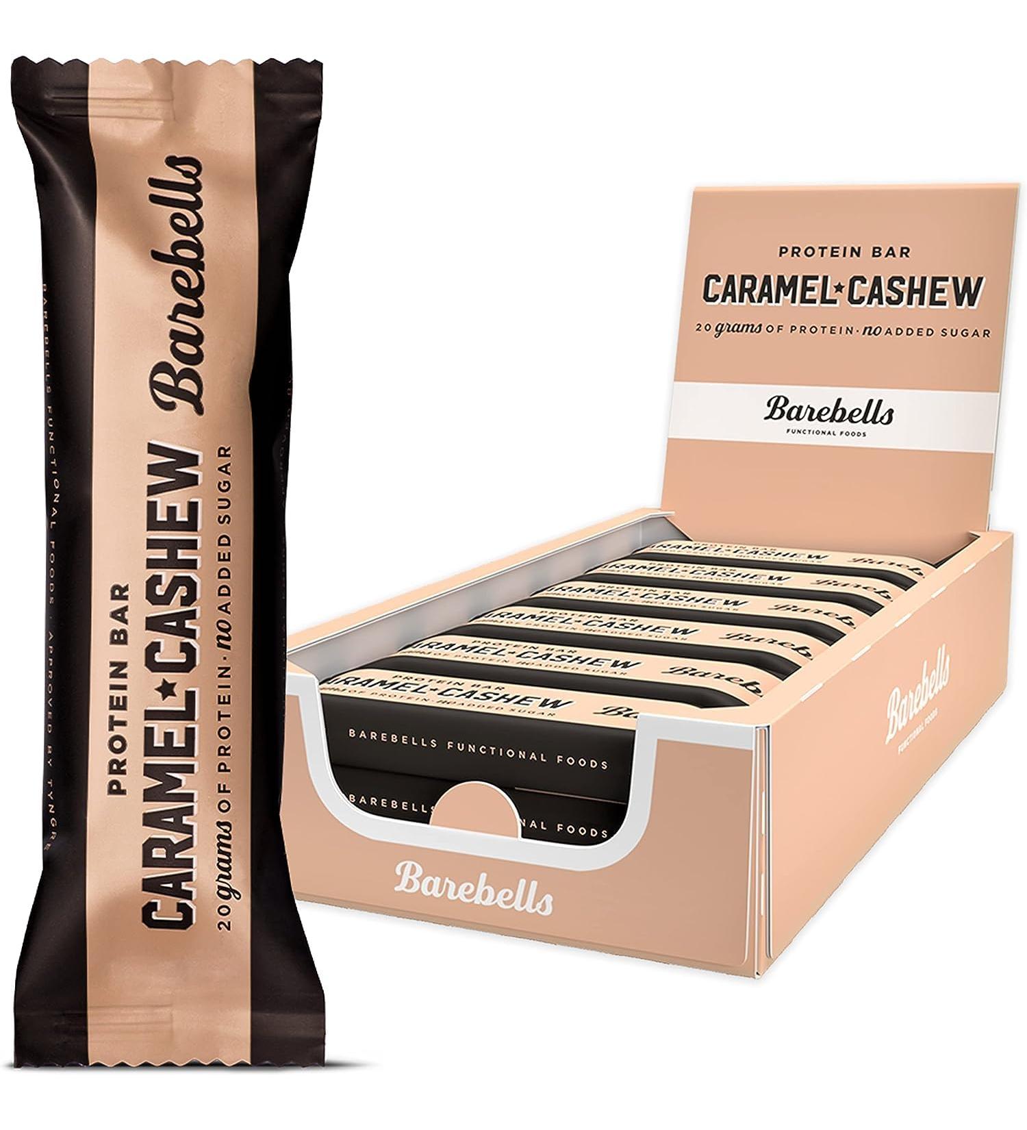 Barebells Caramel Cashew High Protein and Low Carb Bar 12 x 55g (1 94 oz) Low Sugar Snack Protein Bar - Buy Online on SooperMarket.com