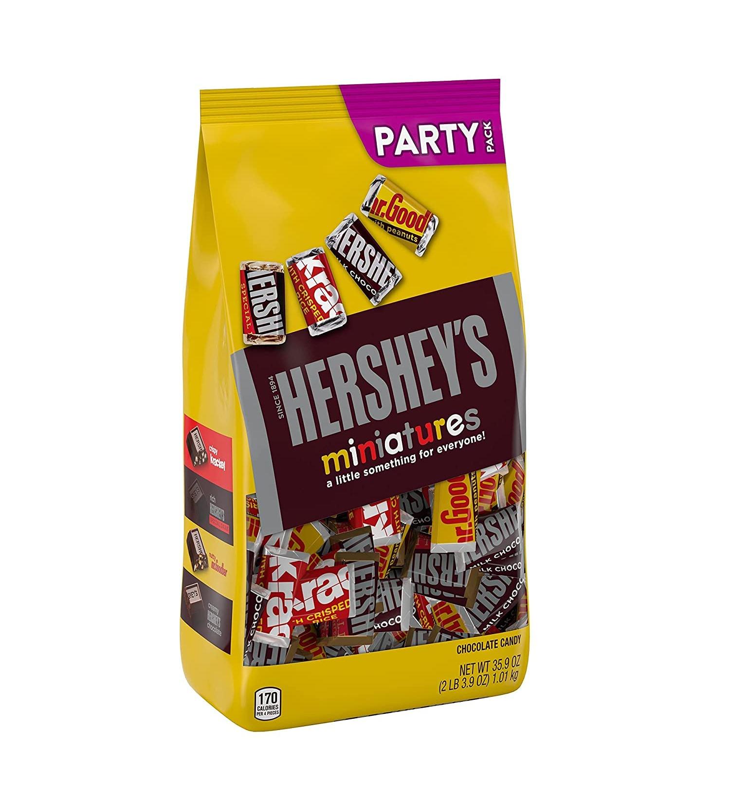 Hershey's Miniatures Assorted Chocolate Candy Bars - Halloween Party Pack 35.9 oz - Buy Online on SooperMarket.com