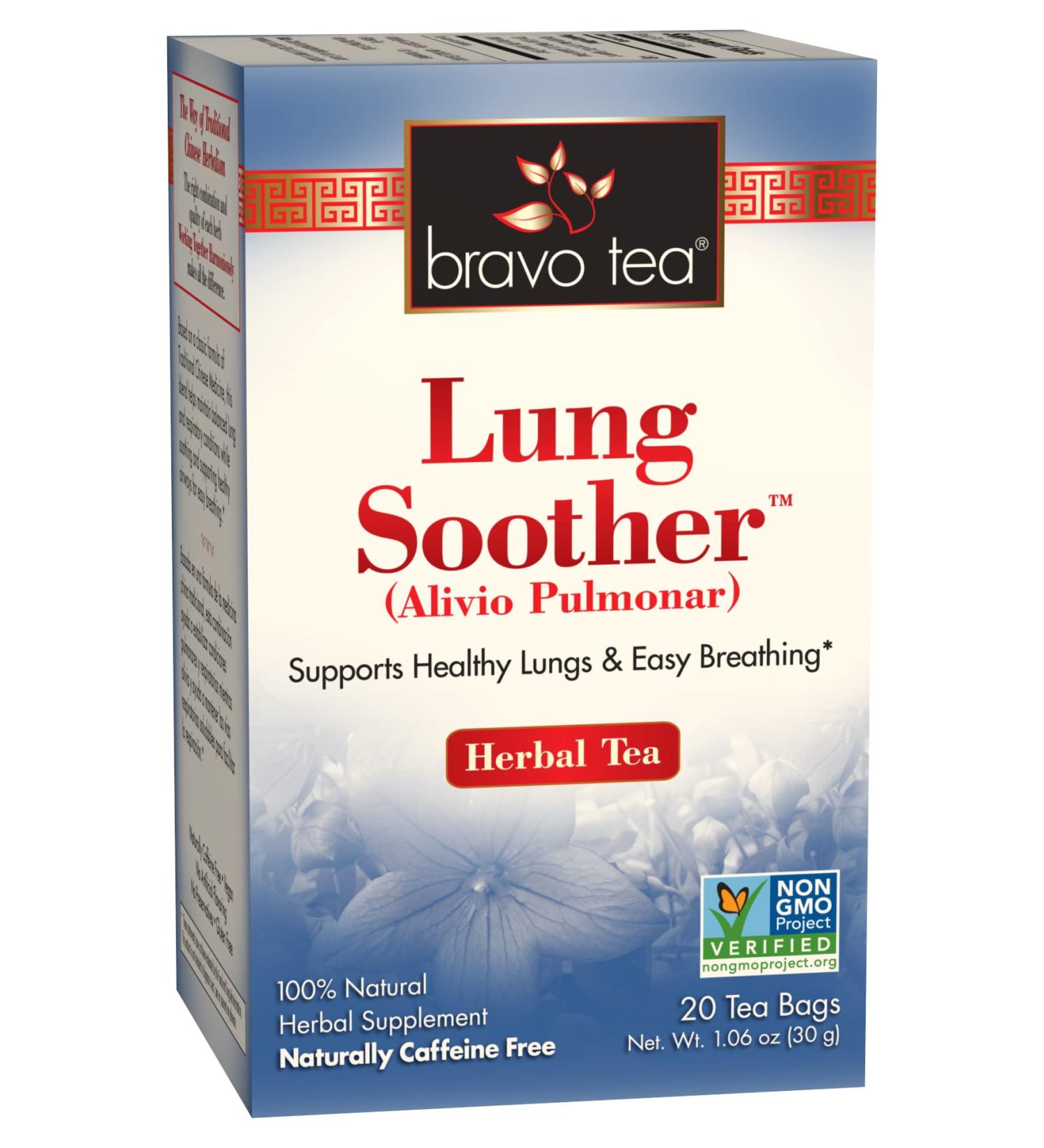 Bravo Tea Lung Soother | Caffeine Free | 20 Tea Bags for Respiratory Health - Buy Online on SooperMarket.com