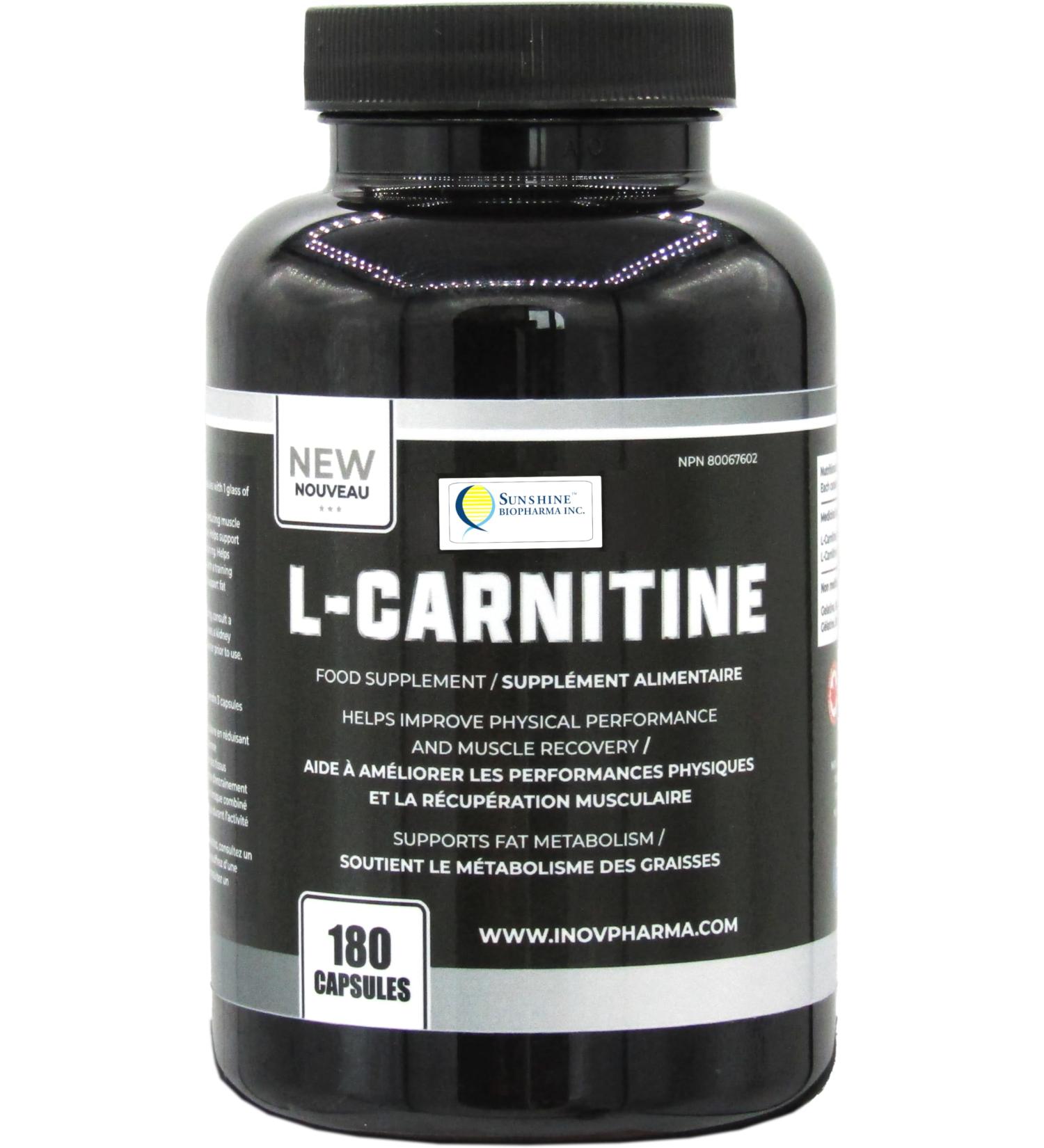 Vegan friendly Carnitine capsules 667mg 180 count to boost muscle recovery repair tissue performance and delay fatigue during physical activity. - Buy Online on SooperMarket.com