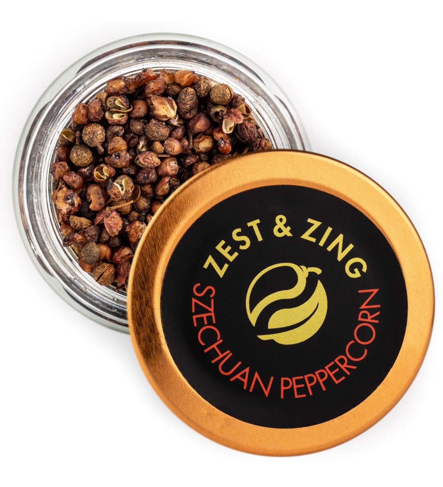 Szechuan Pepper (Whole) 12g Jar - ZEST & ZING Premium Spices: Fresh, Convenient, Stackable - Buy Online on SooperMarket.com
