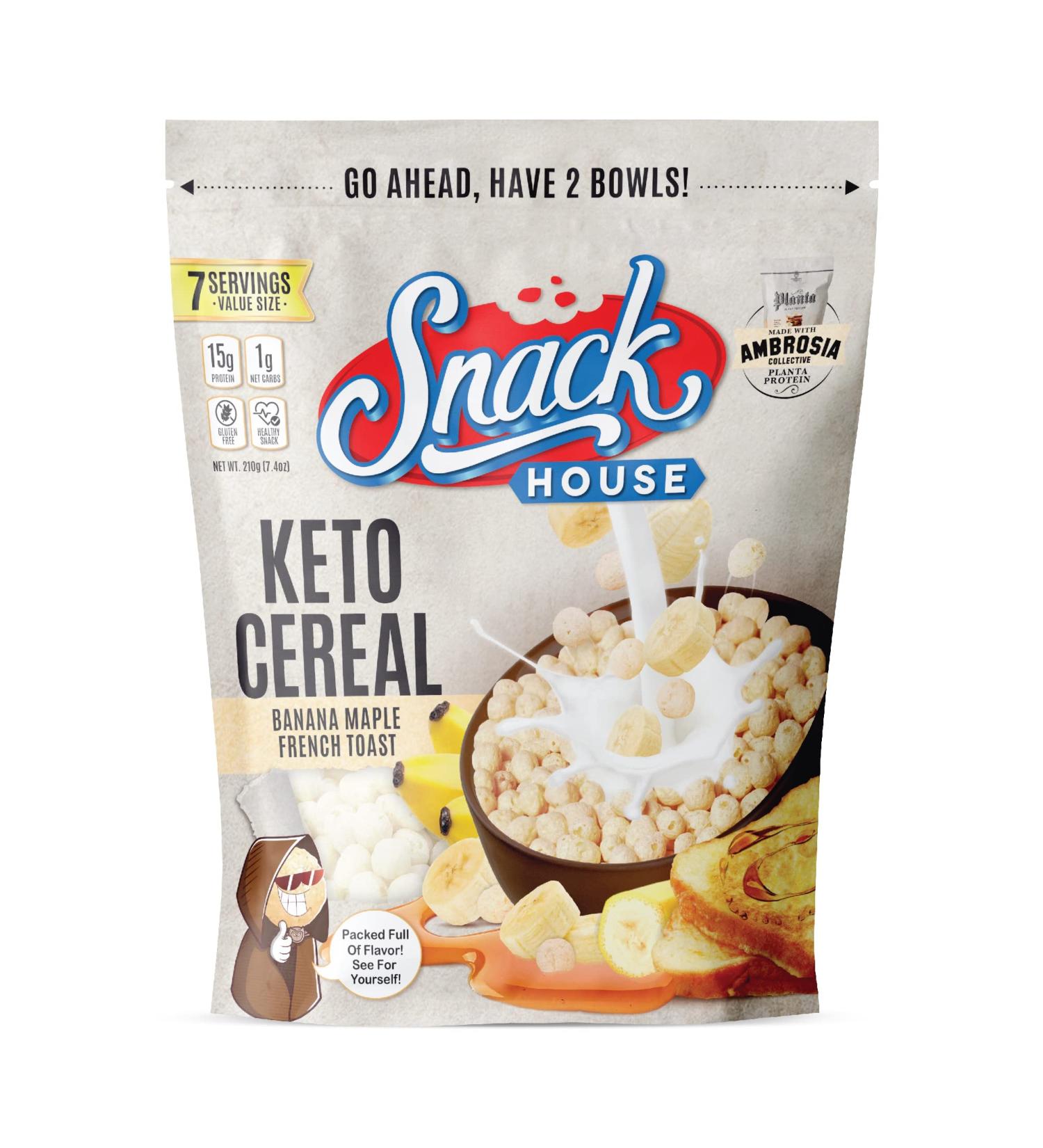Keto Cereal - High Protein Low Carb Banana Maple French Toast | Gluten Free Healthy Breakfast â€“ 7 Servings - Buy Online on SooperMarket.com
