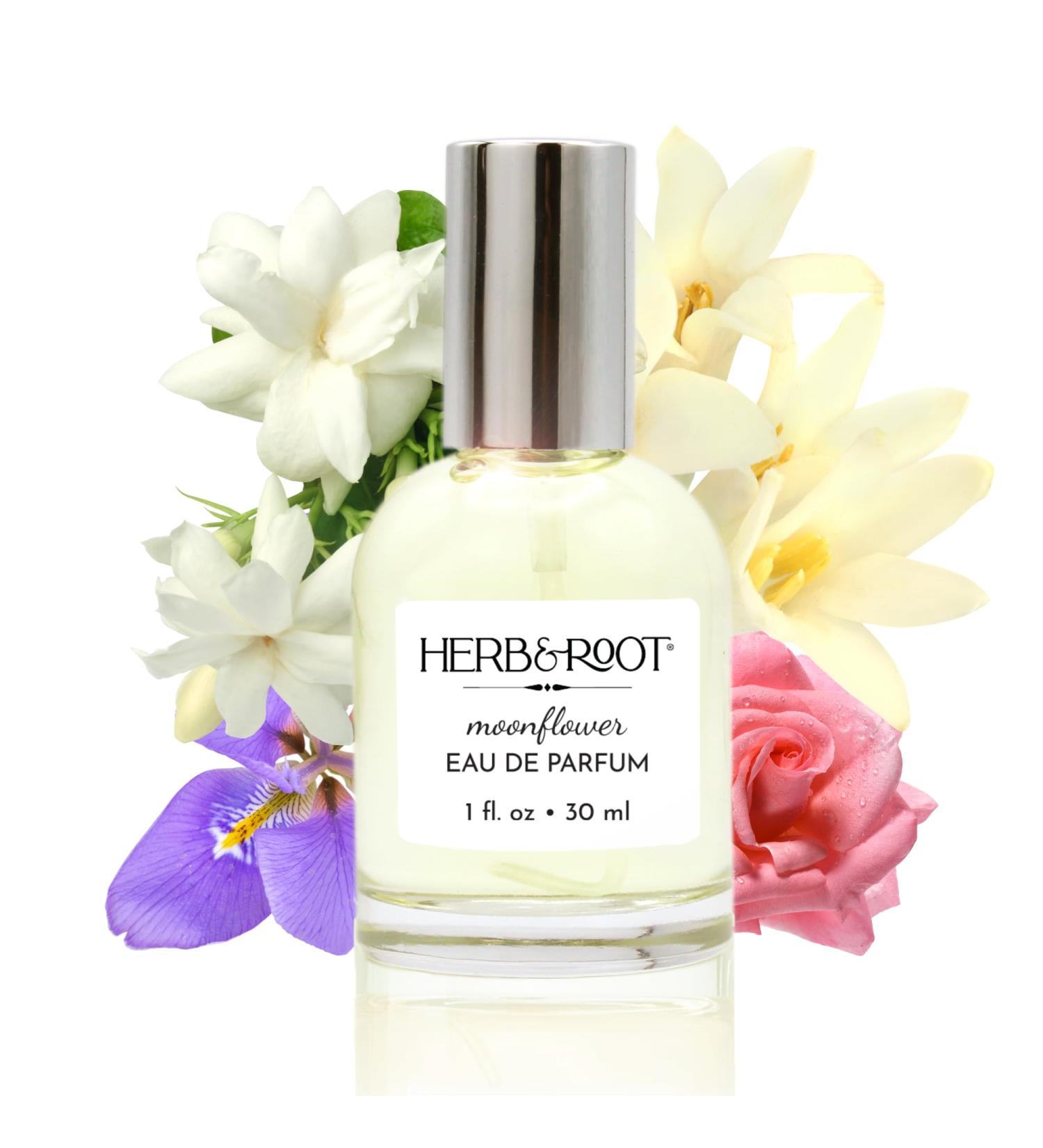 Herb & Root Tuberose Jasmine Rose & Orris Floral Fragrance for Women Clean Cruelty-Free Phthalate & Paraben-Free | Moonflower Eau de Parfum 1 fl oz  - Buy Online on SooperMarket.com
