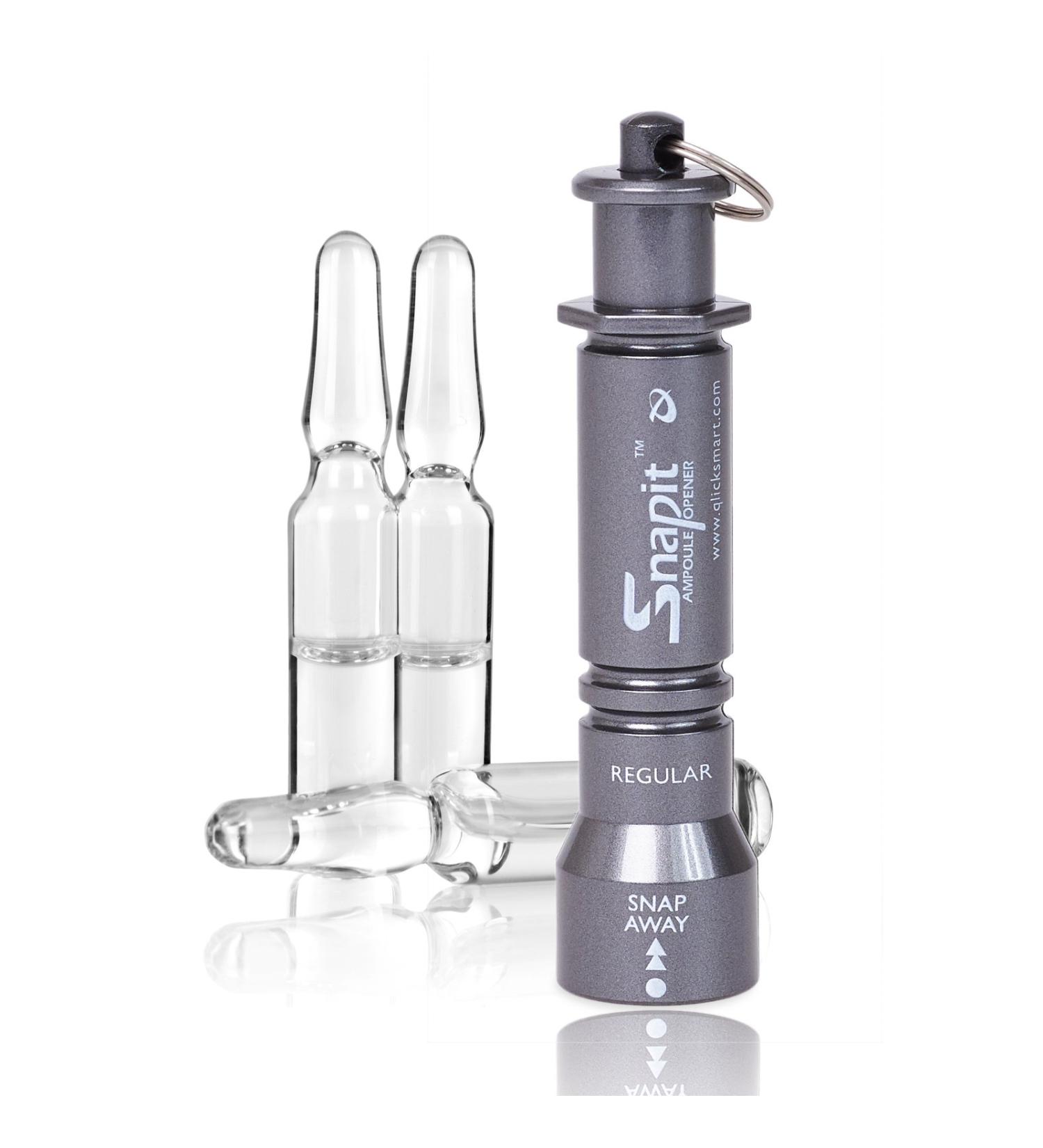 SnapIT Glass Ampoule Opener 1-15ml - Plastic Grey | Easy and Safe Opening Tool - Buy Online on SooperMarket.com