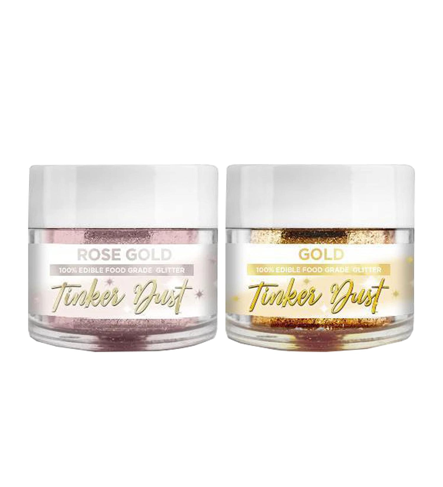 Edible Gold and Rose Gold Dust Glitter Set - Bakell Luster Dust for Baking & Decorating - 2 x 5g - Buy Online on SooperMarket.com