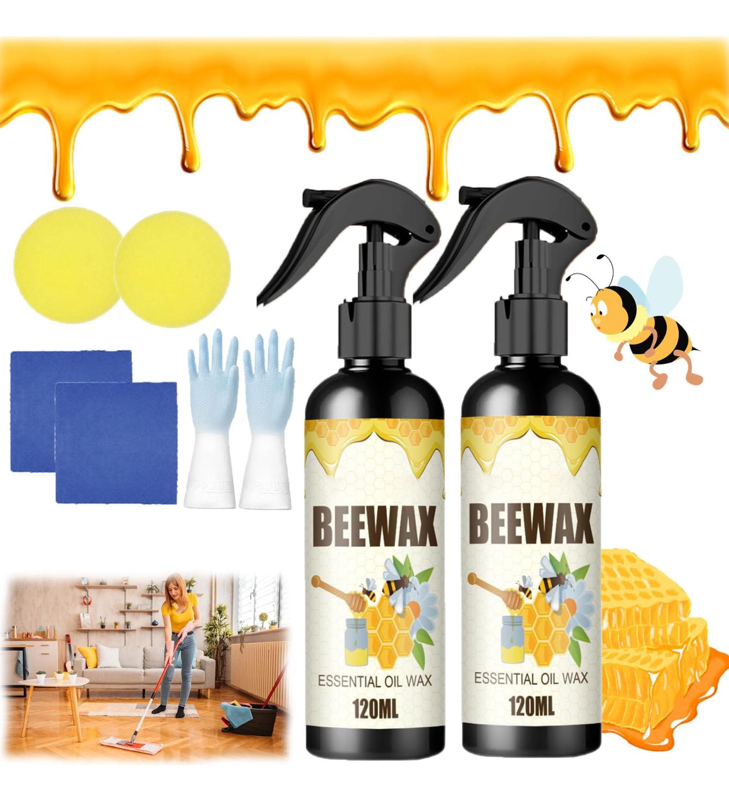 Natural Micro-Molecularized Beeswax Spray Beeswax Furniture Polish Bees Wax Furniture Polish And Cleaner Antique Furniture Cleaner Beeswax For Wood (2PC) - Buy Online on SooperMarket.com