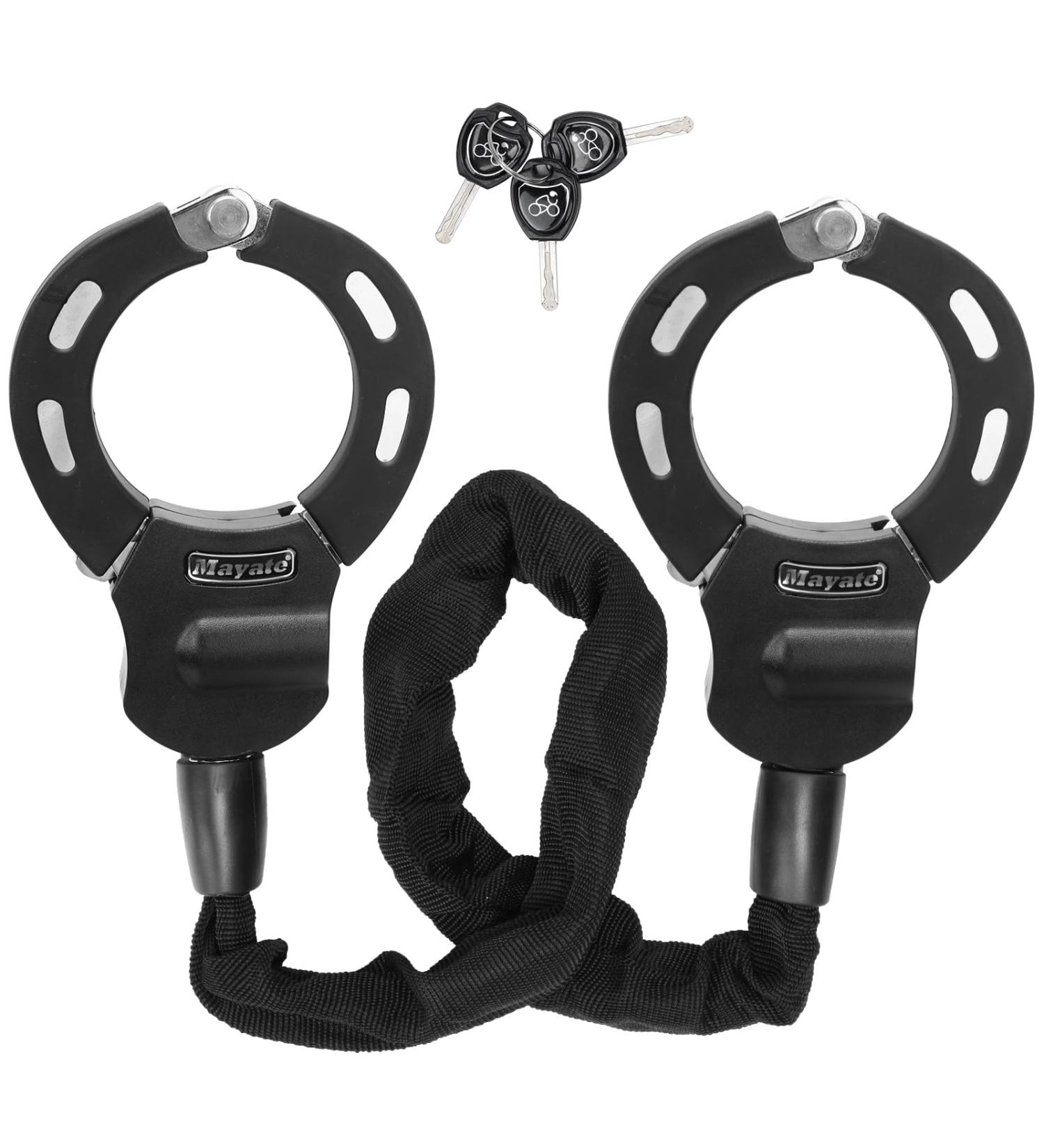 Buy E Scooter Castle: Taikoul Bicycle Lock Handcuff with Key - 95cm Chain Lock for E-Scooters Bicycles Segways Ninebot Xiaomi & Niu - Buy Online on SooperMarket.com