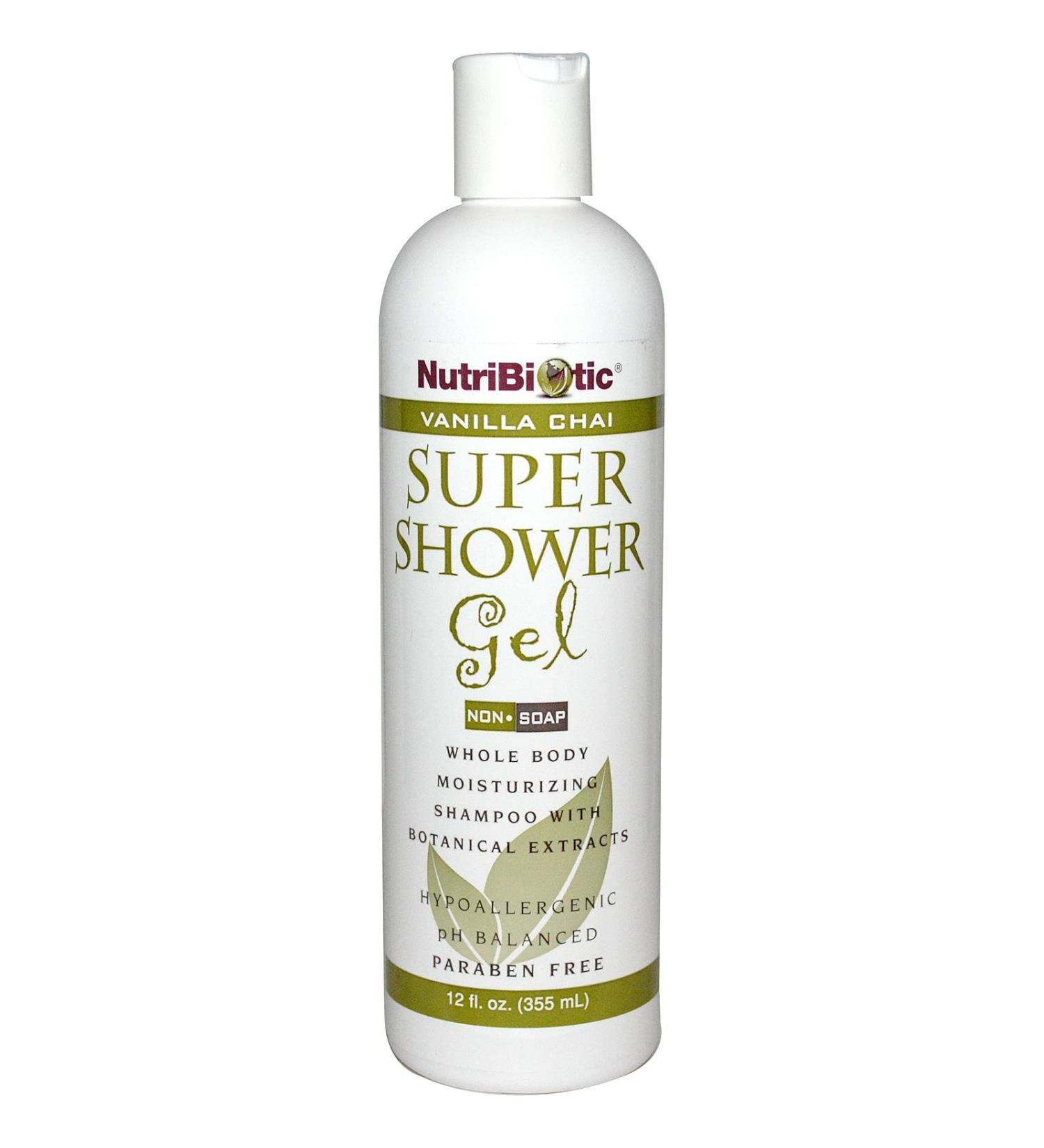 Nutribiotic Super Shower Gel Vanilla Chai 12 Fluid Ounce