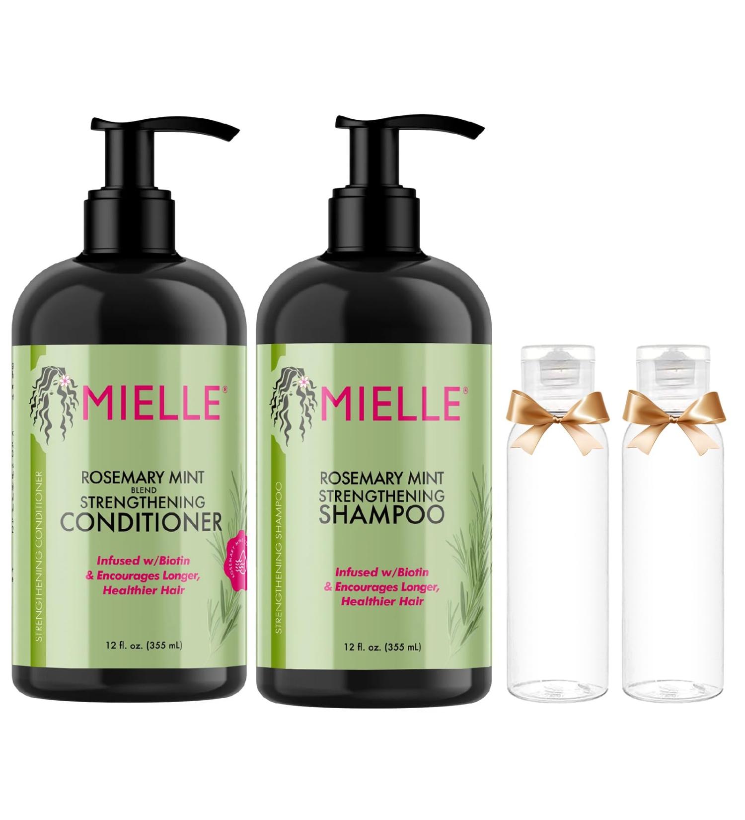Rosemary Mint Shampoo Cindtioner Set with Travel Bottle 2pcs - Buy Online on SooperMarket.com