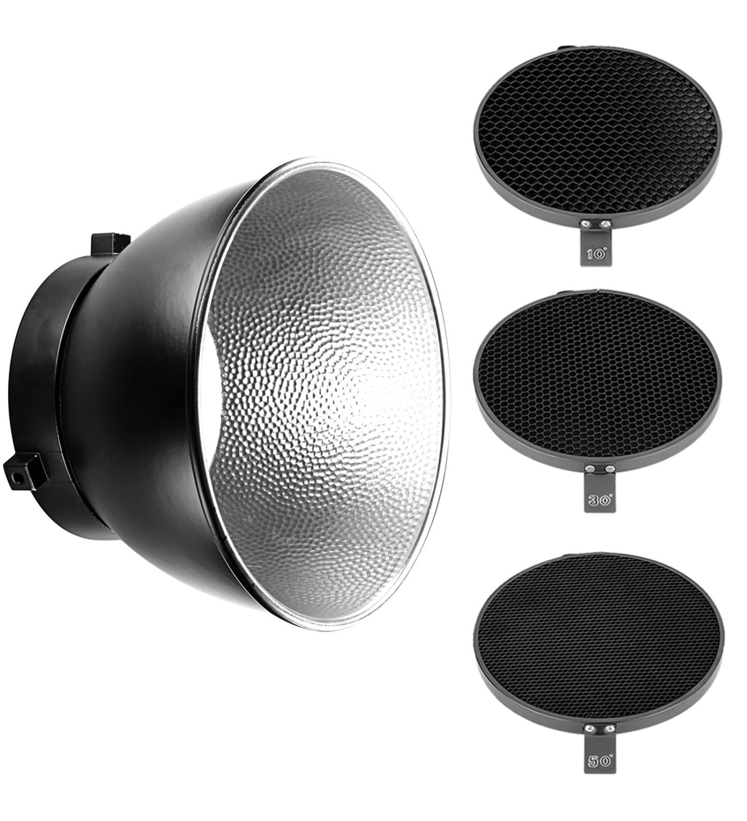 Neewer 7 Standard Reflector Diffuser with Honeycomb Grid for Bowens Mount - Buy Online on SooperMarket.com