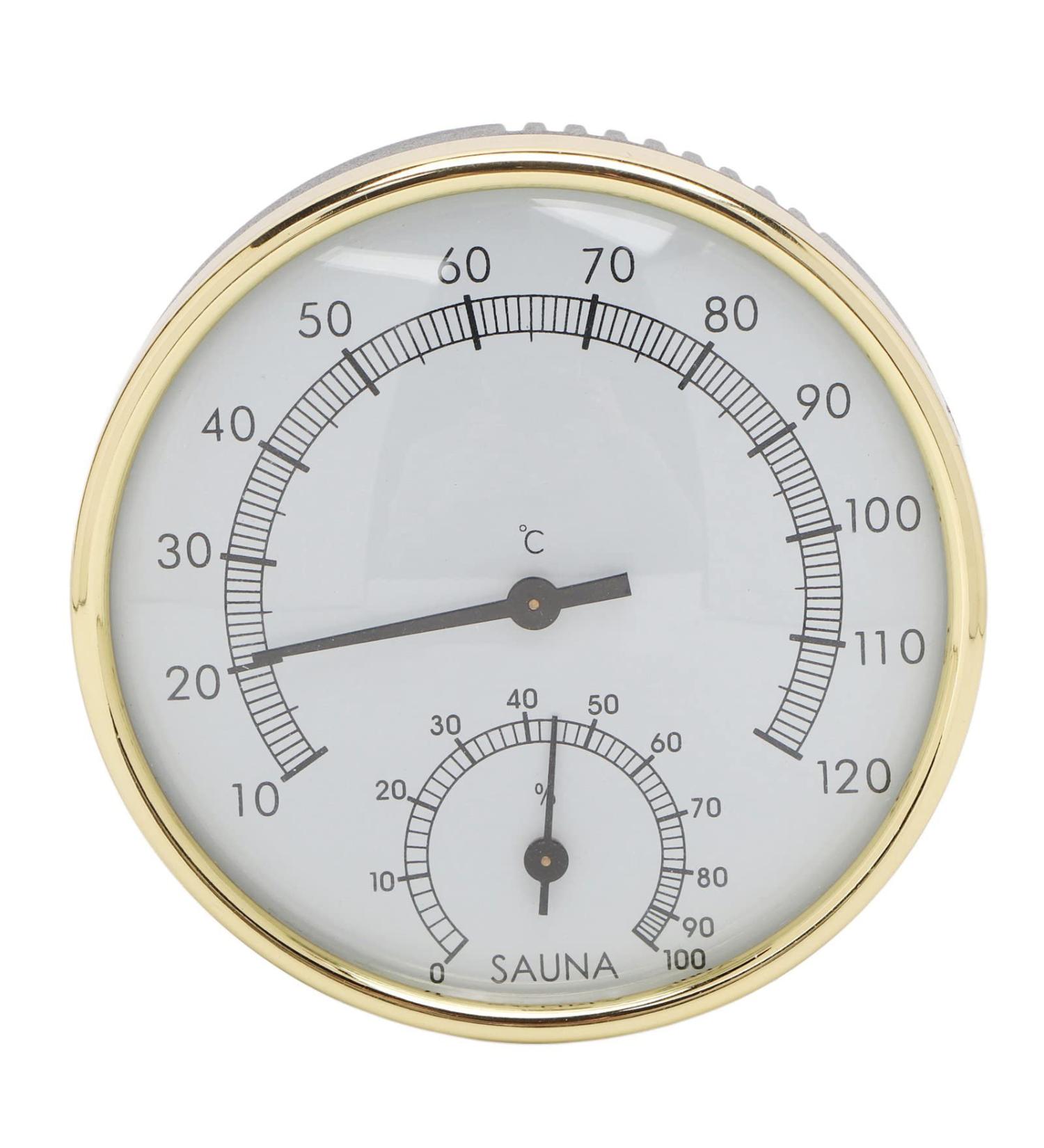 Premium Stainless Steel Sauna Thermometer & Hygrometer - Wall-Mounted Sauna Oven Accessories with Clear Scale for Optimal Sauna Experience - Buy Online on SooperMarket.com