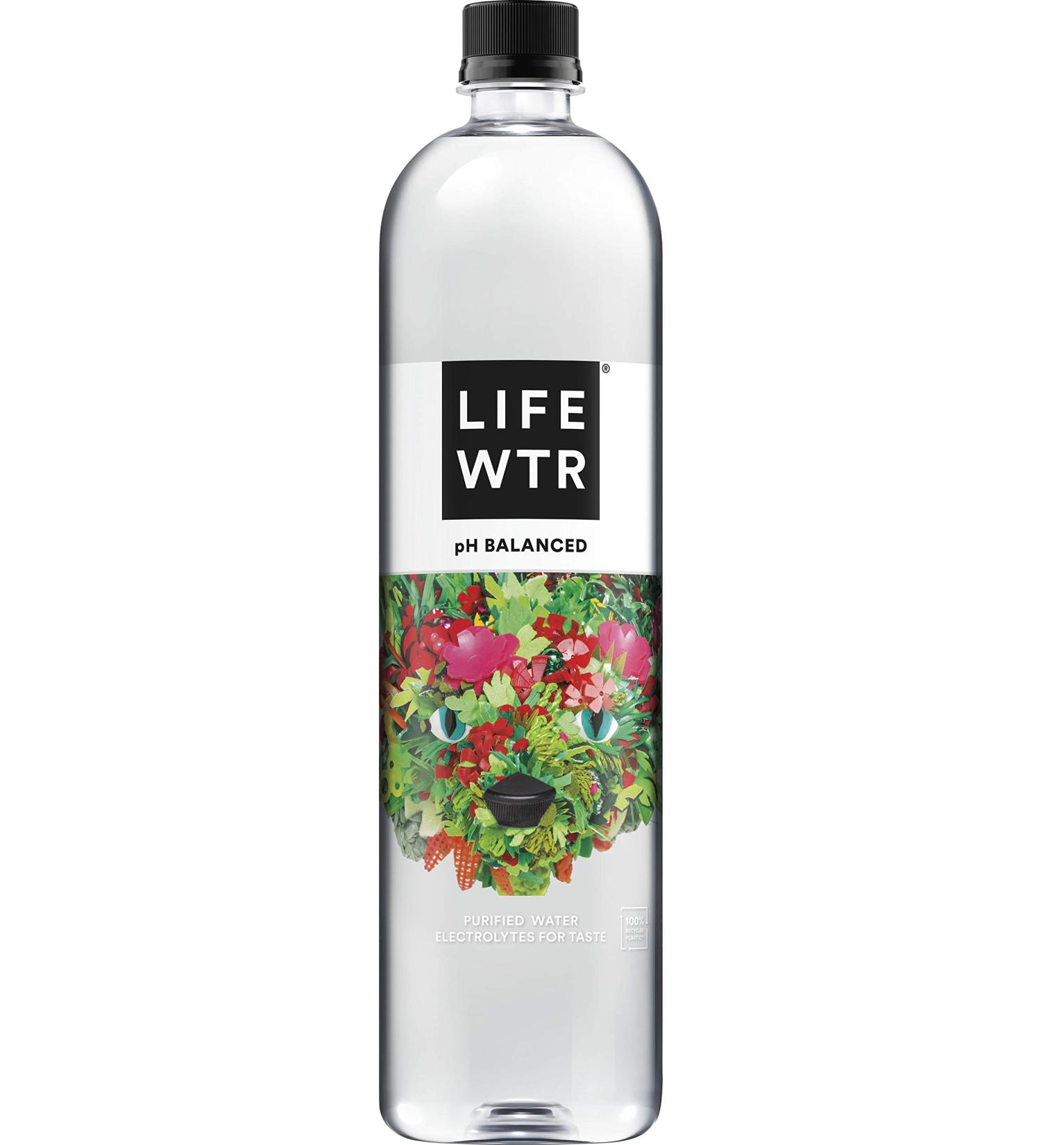 LIFEWTR Premium Purified Water 1 Liter Bottles (6 Pack) - pH Balanced with Electrolytes for Taste - Buy Online on SooperMarket.com