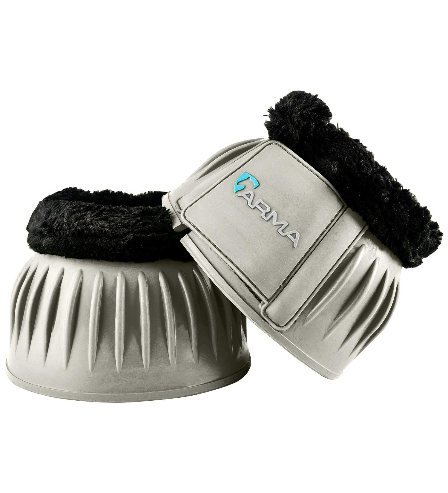 Shires ARMA Fleece Topped Over Reach Boots-Grey-Full