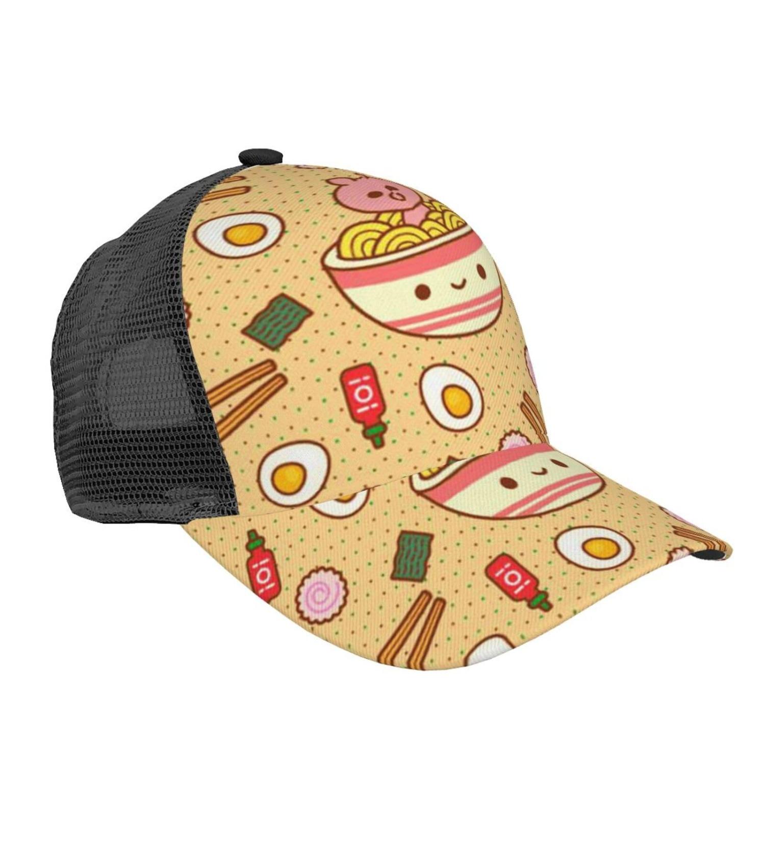 OPSREY Delicious Sweet Ramen Printed Adjustable Mesh Baseball Cap Neutral Sports Cap Delicious Sweet Ramen 5-7 - Buy Online on SooperMarket.com
