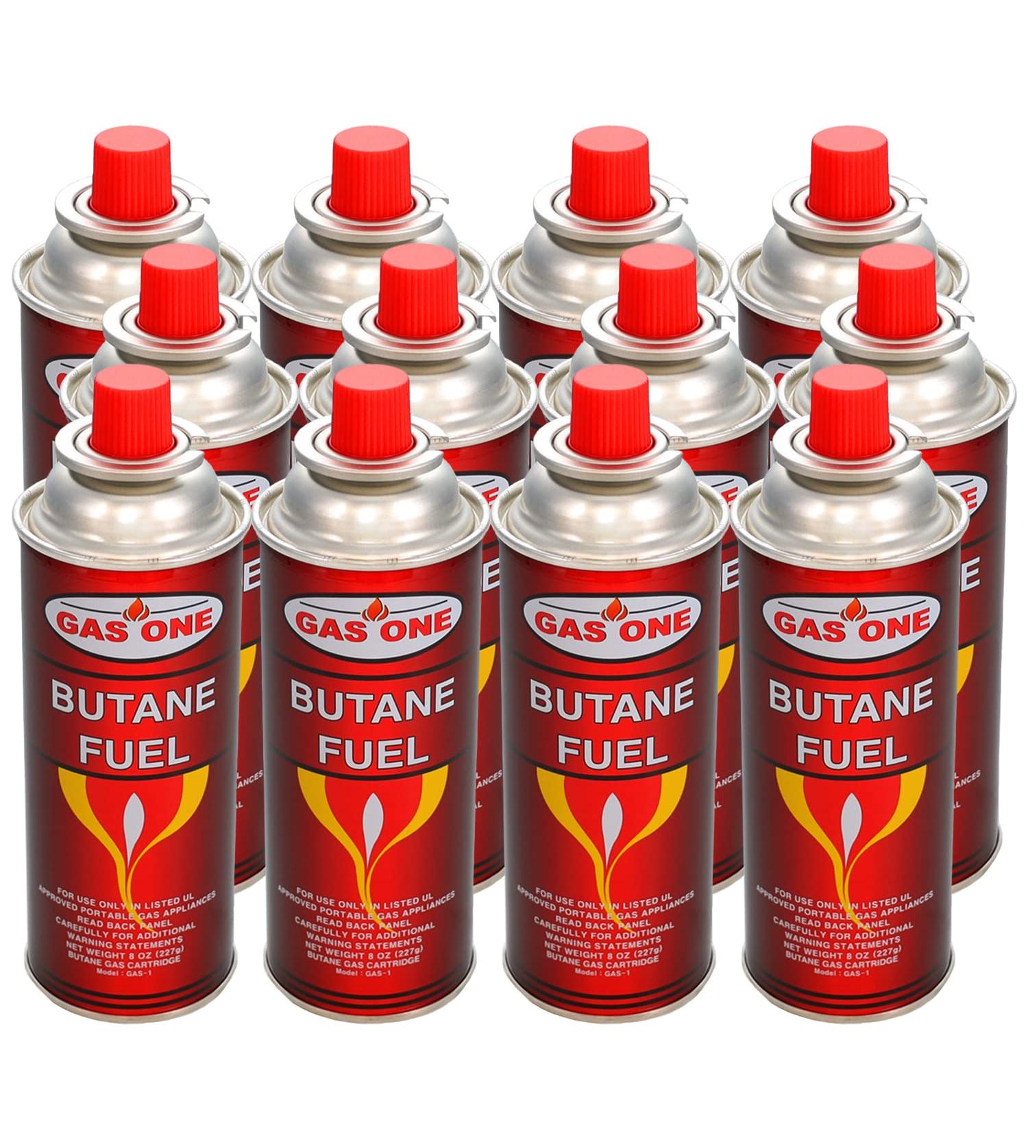 GasOne Butane Fuel Canister (12 Pack) - High-Quality Butane Fuel for Camping Stoves - Buy Online on SooperMarket.com