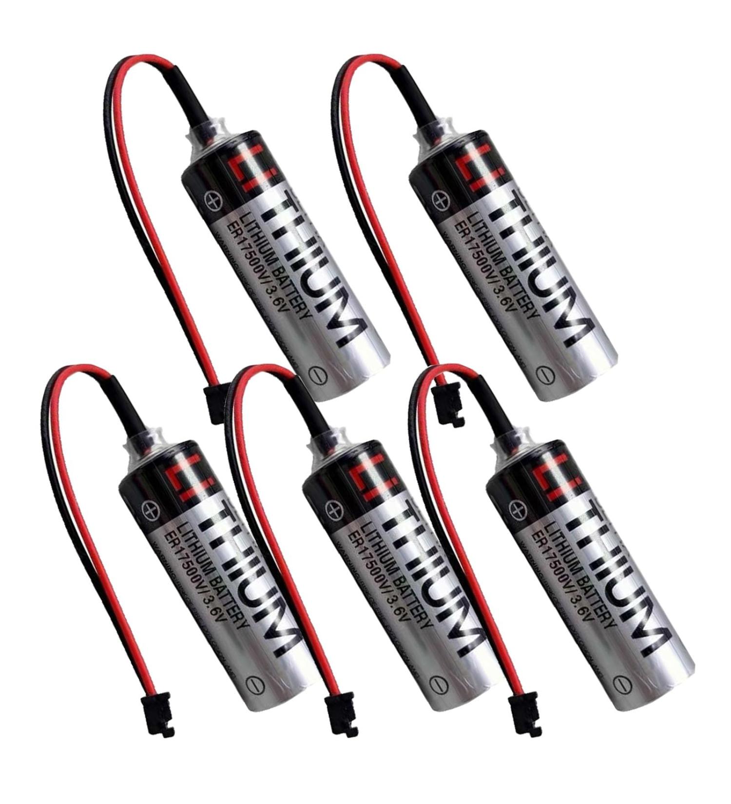 Buy Pack of 5 ER17500V 3.6V 2700mAh Battery for M70 M60 PLC Backup - International Shipping Available - Buy Online on SooperMarket.com