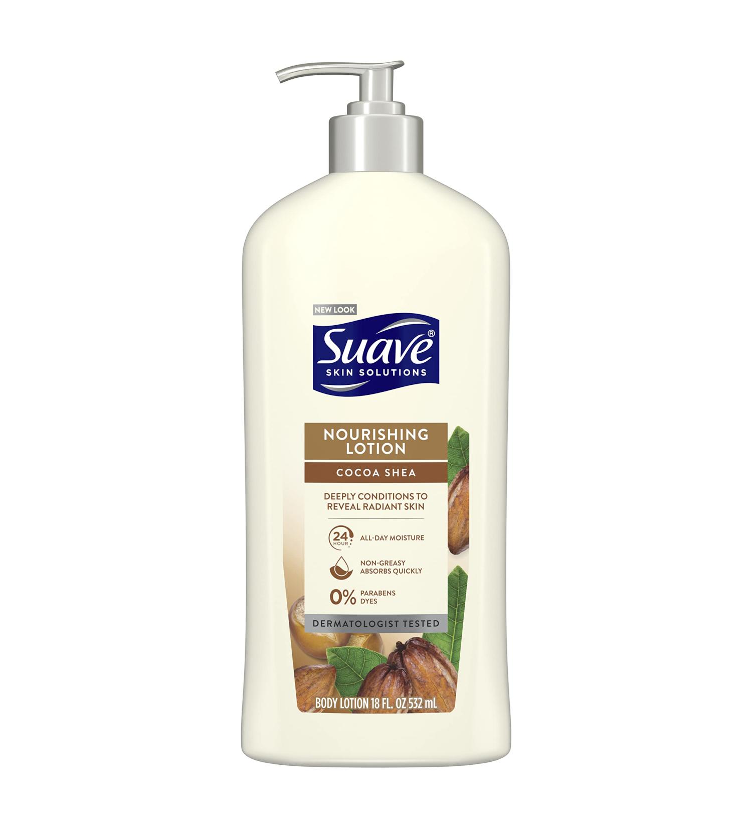 Buy Suave Skin Solutions Body Lotion Cocoa Butter & Shea 18 oz - Hydrating Skin Care for All Skin Types | International Shipping Available - Buy Online on SooperMarket.com