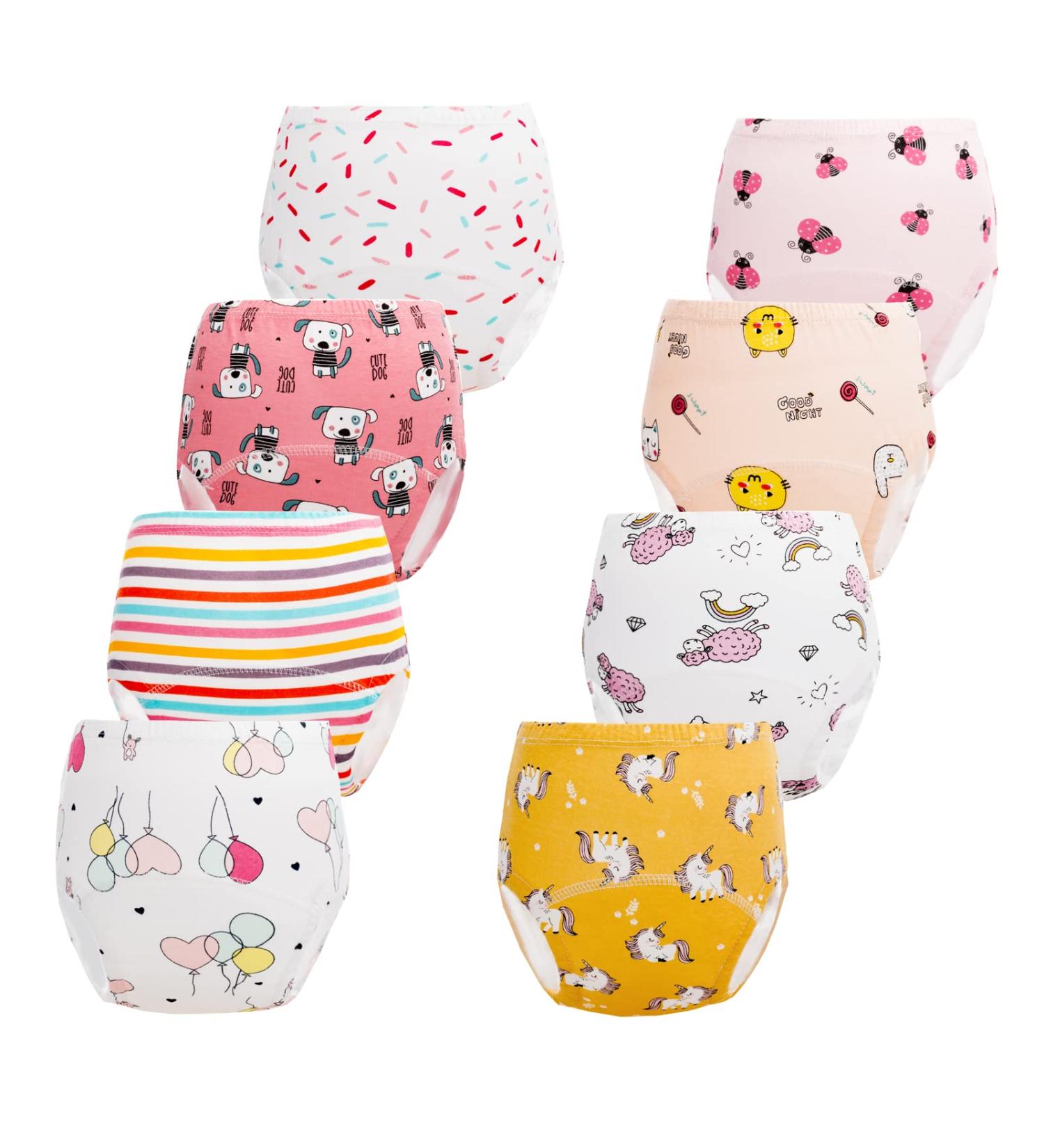 Potty Training Pants for Girls - Toddler Learning Underwear - White 3-4T - Buy Online on SooperMarket.com