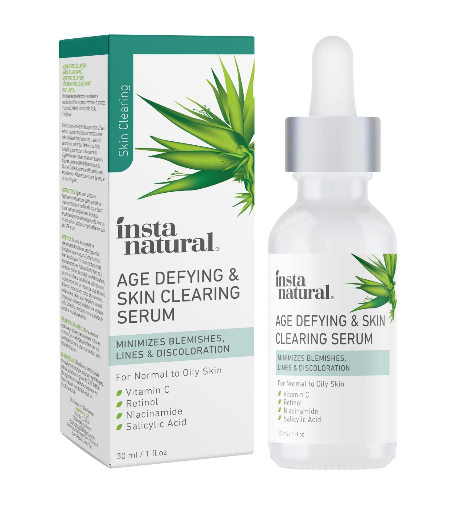 InstaNatural Age-Defying Serum | Anti-Aging & Skin Clearing | 1 fl oz - Buy Online on SooperMarket.com