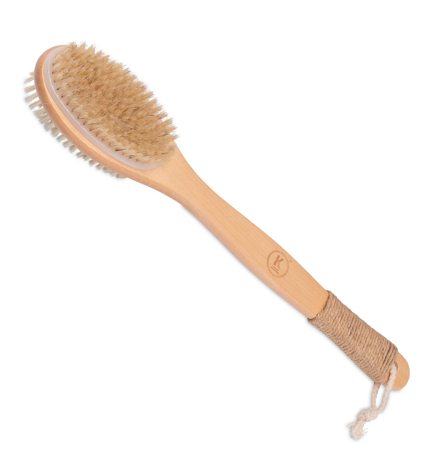 K-Pro Back Brush with Long Handle - Dual-Sided Soft & Hard Bristles for Ultimate Body Care | International Shipping - Buy Online on SooperMarket.com