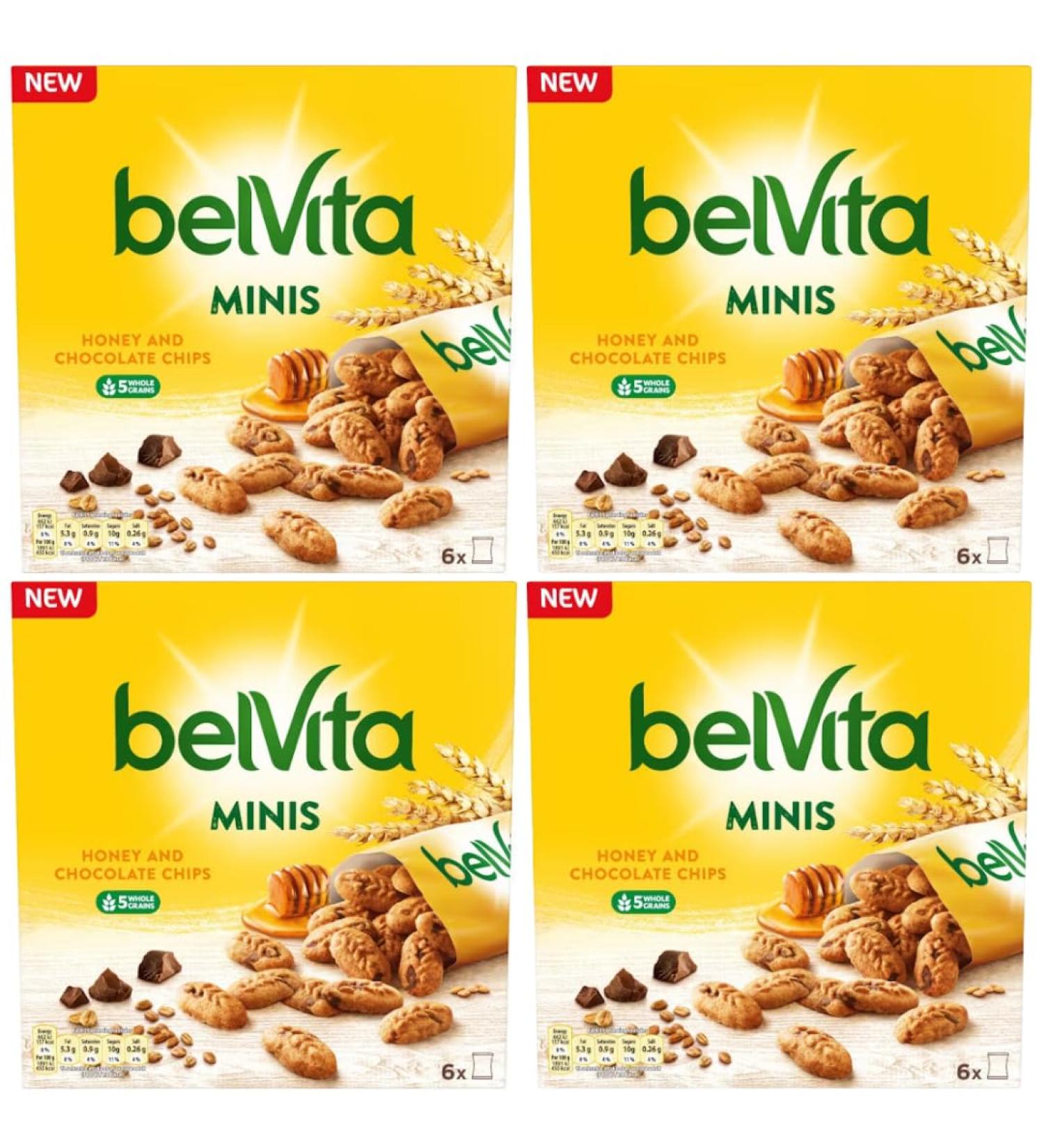 Breakfast Bar Bundle with Belvita Honey & Chocolate Chip Breakfast Bars 6pk 210g (4 Pack)
