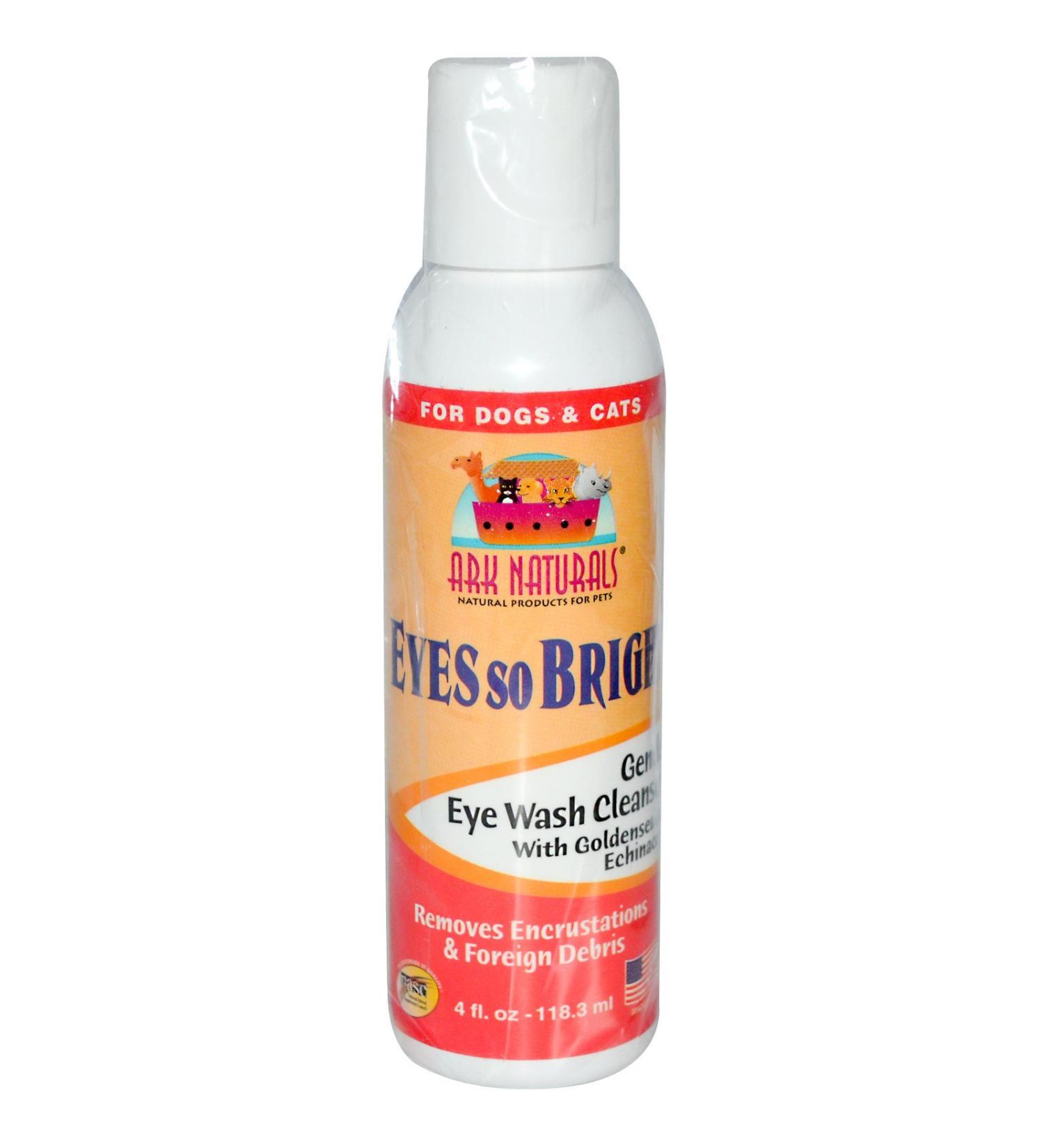 Ark Naturals Eyes So Bright, Gentle Eye Wash for Dogs and Cats, Naturally Removes Dirt and Debris, 4oz Bottle