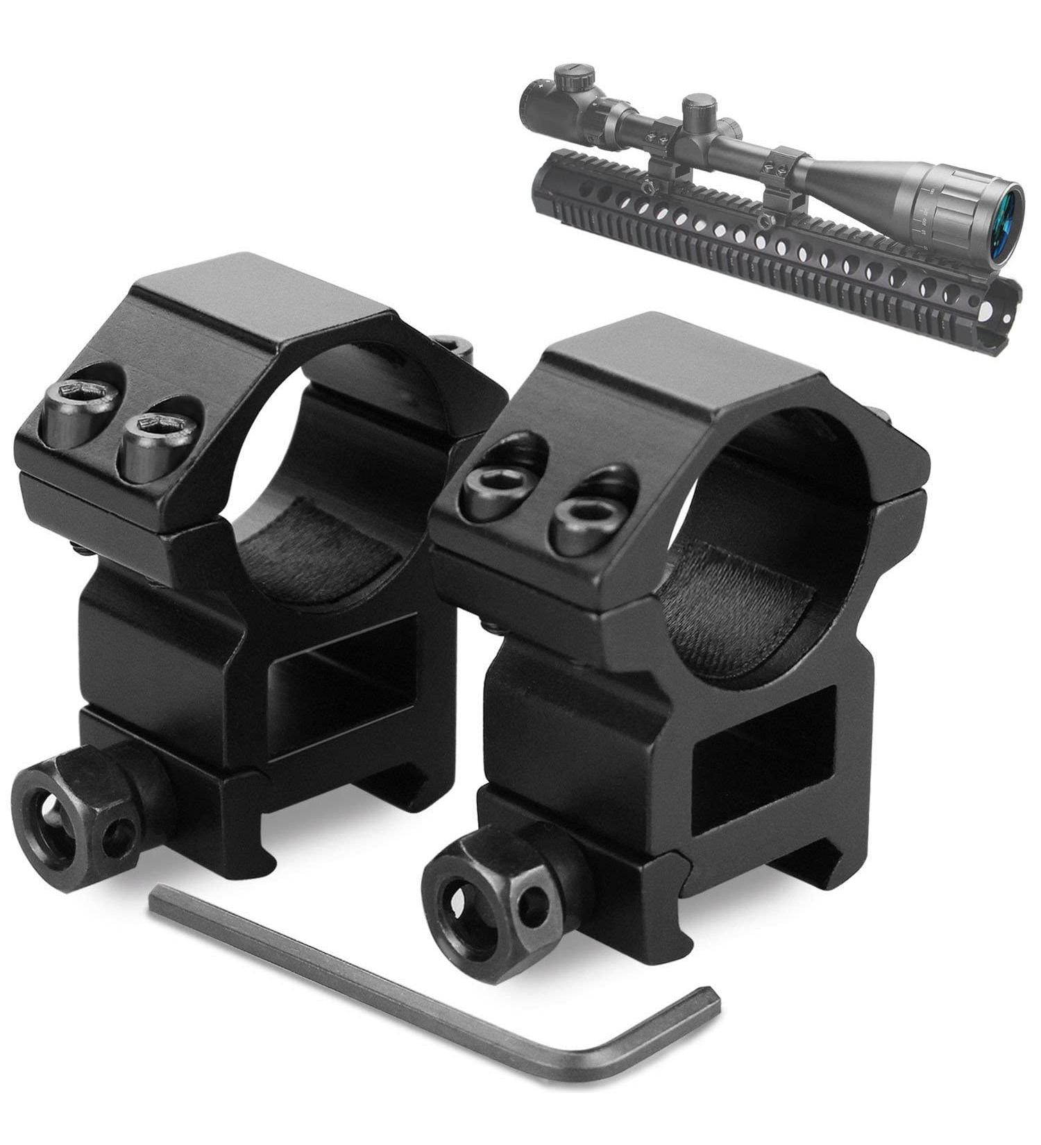 Modkin High Profile Scope Rings - 1 Inch Set of 2 | Rifle Scope Mount for Picatinny Rail - Buy Online on SooperMarket.com
