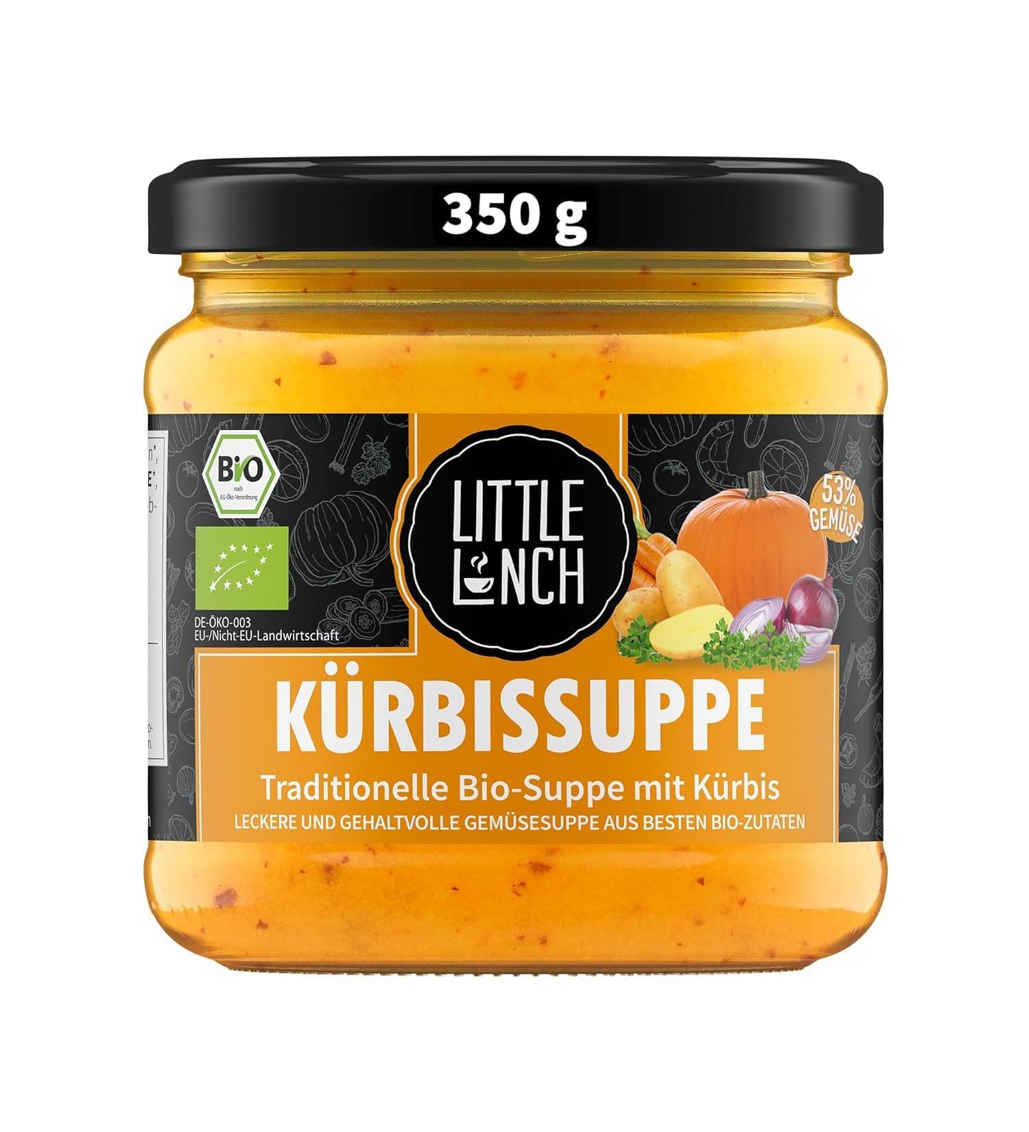 Little Lunch Organic Pumpkin Soup - 100% Organic Vegetarian Gluten-Free No Added Sugar 350ml (1 Pack) - Buy Online on SooperMarket.com