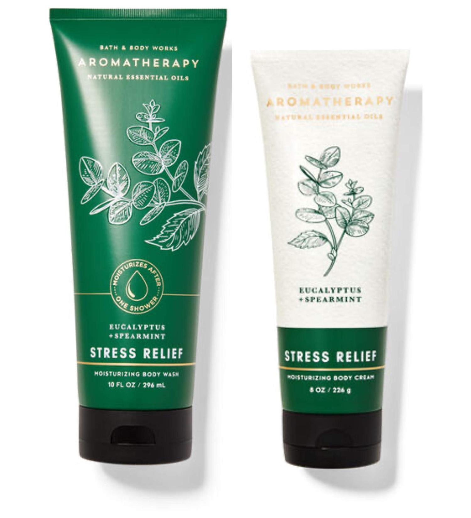 Bath and Body Works Aromatherapy Eucalyptus Spearmint Gift Set - Body Cream & Moisturizing Wash - Buy Online on SooperMarket.com