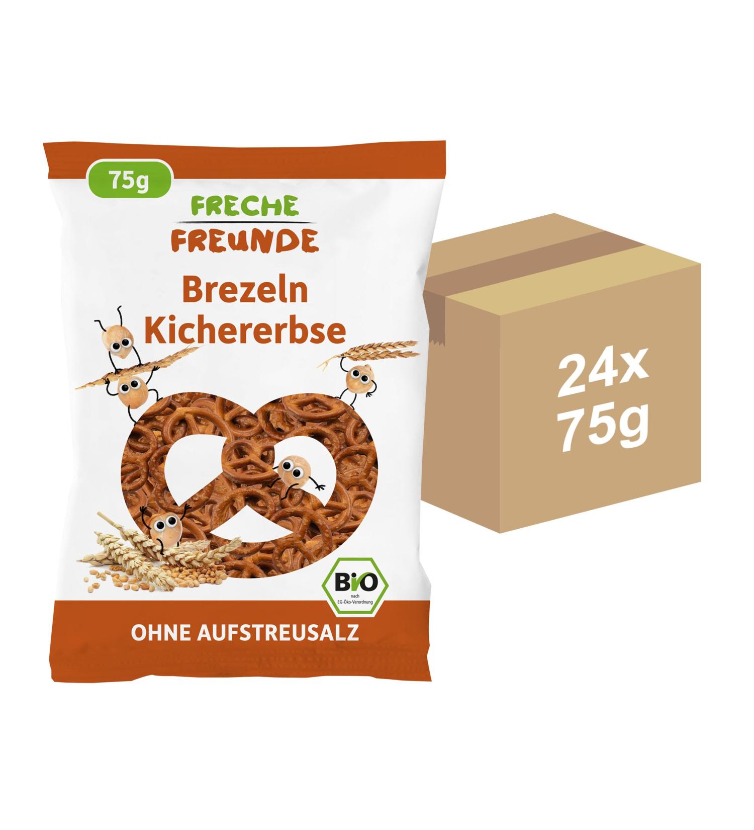 FRECHE FREUNDE Organic Snack Pack - Vegan Gluten-Free & No Added Sugar Chickpea Pretzels | International Shipping Available - Buy Online on SooperMarket.com