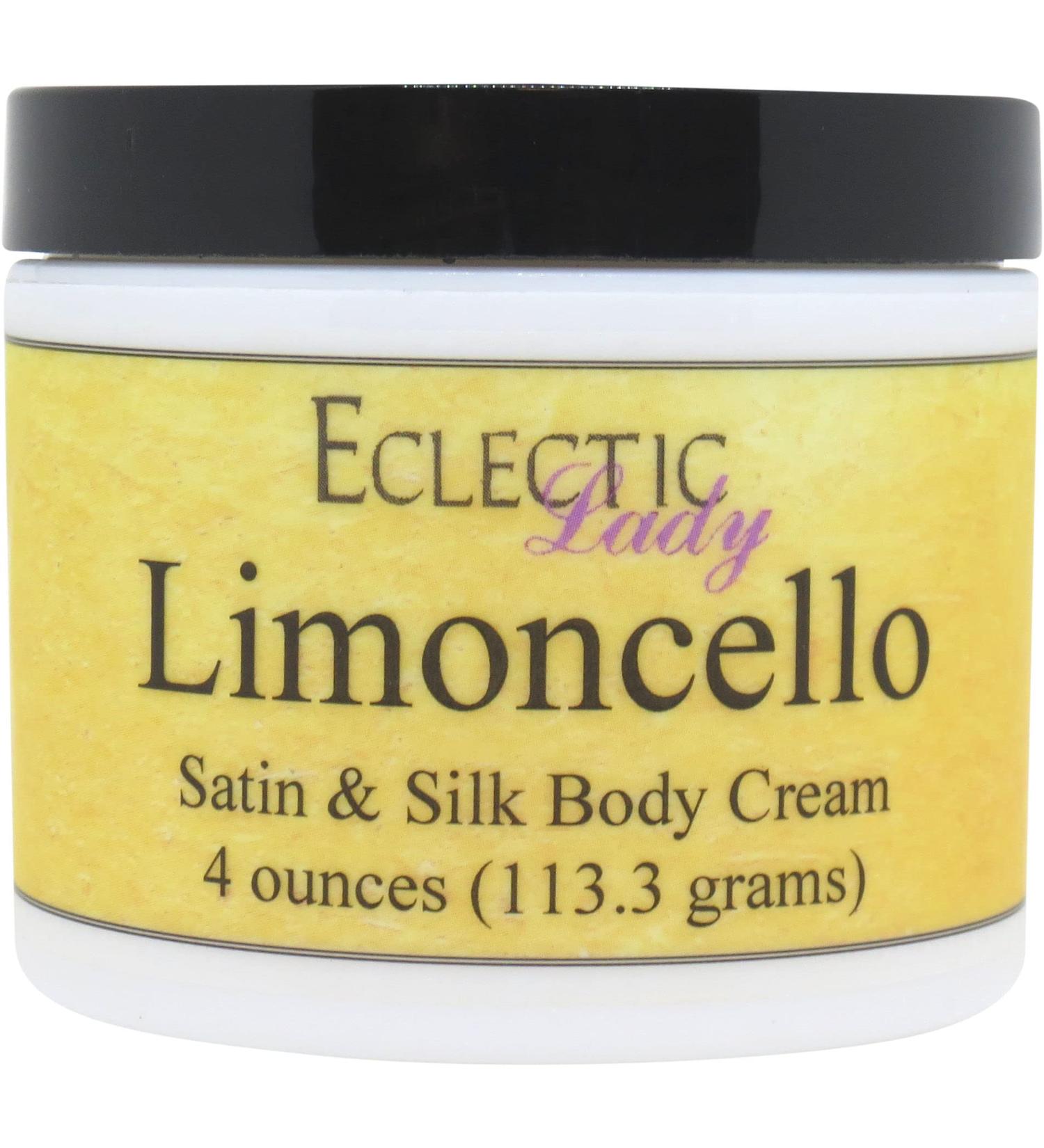 Eclectic Lady Limoncello Satin & Silk Body Cream - 2oz Phthalate-Free Lotion with Shea Butter Aloe & Vitamin E | Handcrafted in USA - Ideal Gift for Women - Buy Online on SooperMarket.com