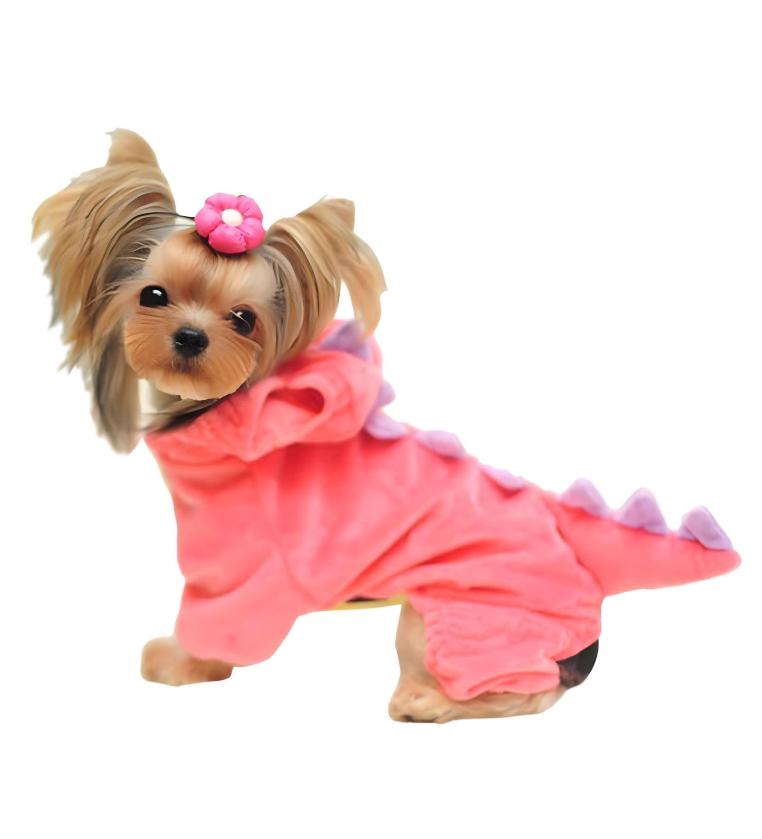 Delifur Dinosaur Dog Halloween Costume - Pink 2XL | Pet Dino Hoodie for Small & Medium Dogs - Buy Online on SooperMarket.com