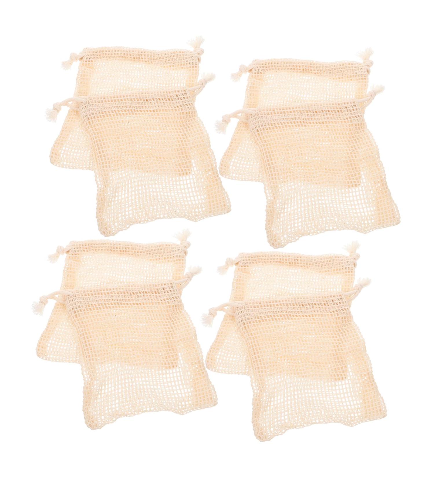 FRCOLOR 32 Pcs Exfoliating Soap Storage Bags - Mesh Bubble Makers in Assorted Colors - Perfect for Soap Bars & Suds | Eco-Friendly Cotton Linen Sachets - Buy Online on SooperMarket.com