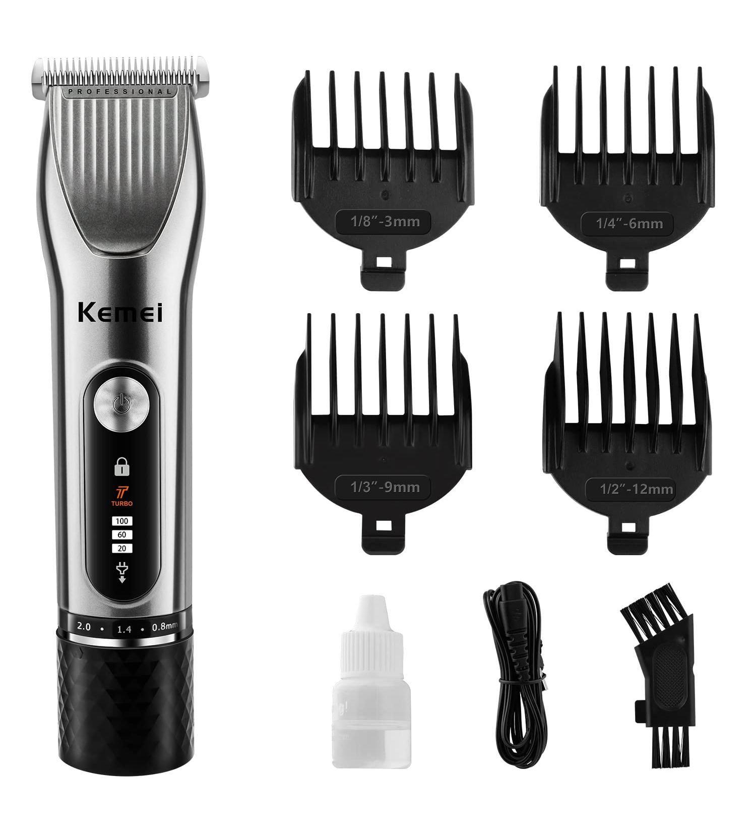 KEMEI Hair Clippers for Men Adjustable Blade Cordless Clipper Professional Barber Clippers Electric Clippers for Hair Cutting USB Rechargeable Wireless Haircut Clippers km-v310 - Buy Online on SooperMarket.com