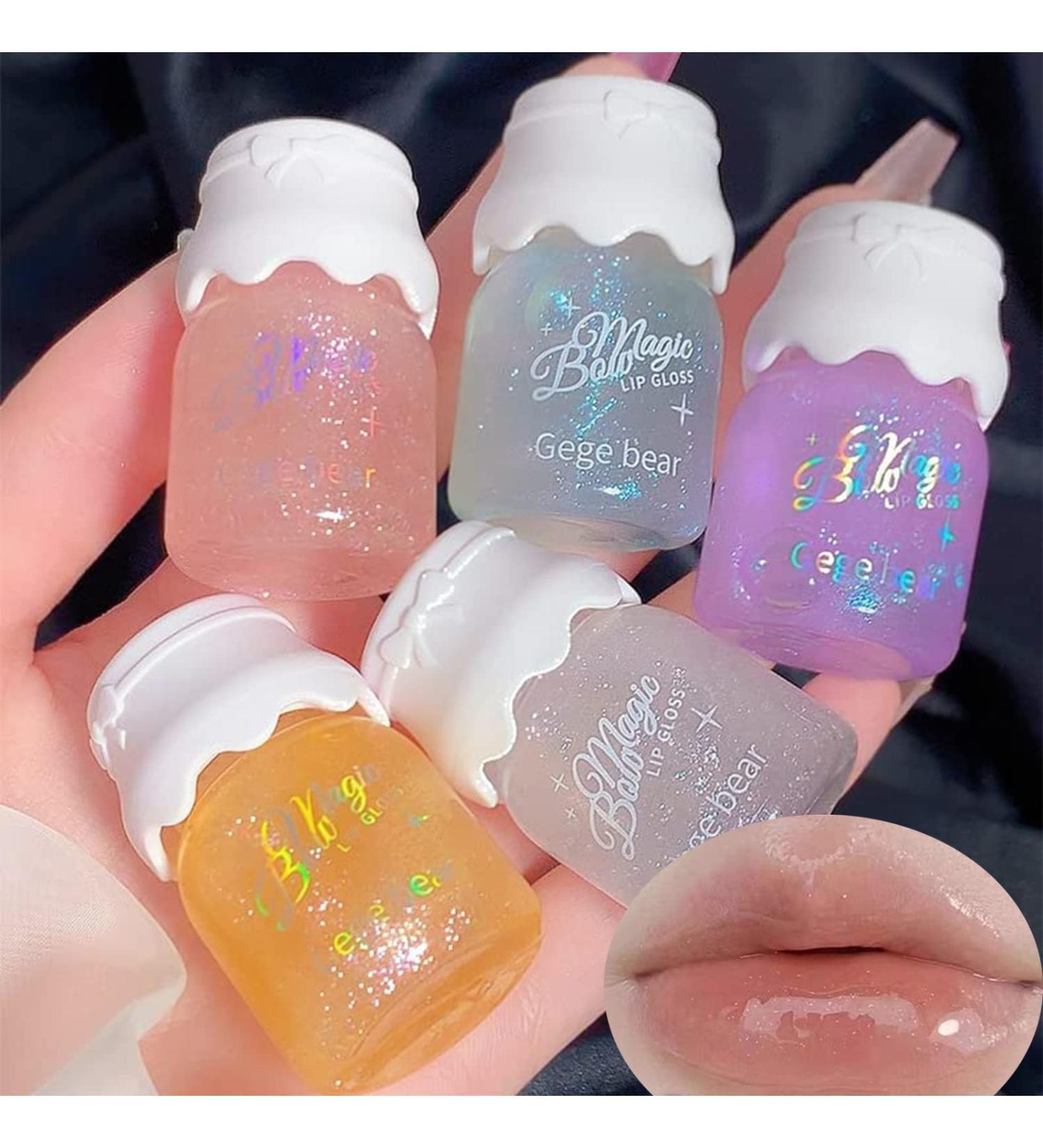 Mrettick Shimmer Lip Gloss Set - 5 Colors | Hydrating Lip Glow Oil and Tinted Balm Set - Buy Online on SooperMarket.com