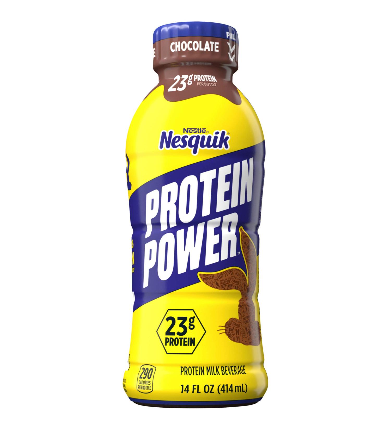 Nestle Nesquik Protein Plus Chocolate Milk - 14 Fl Oz (Pack of 12) - Buy Online on SooperMarket.com