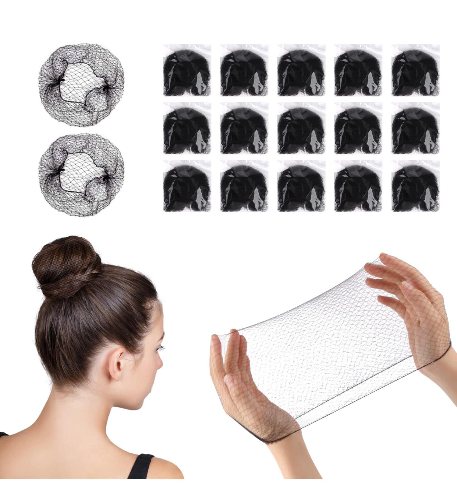 30 Pieces Invisible Hair Grids - Elastic Hair Network for Women & Girls - Perfect for Ballet Dances - Black - Buy Online on SooperMarket.com