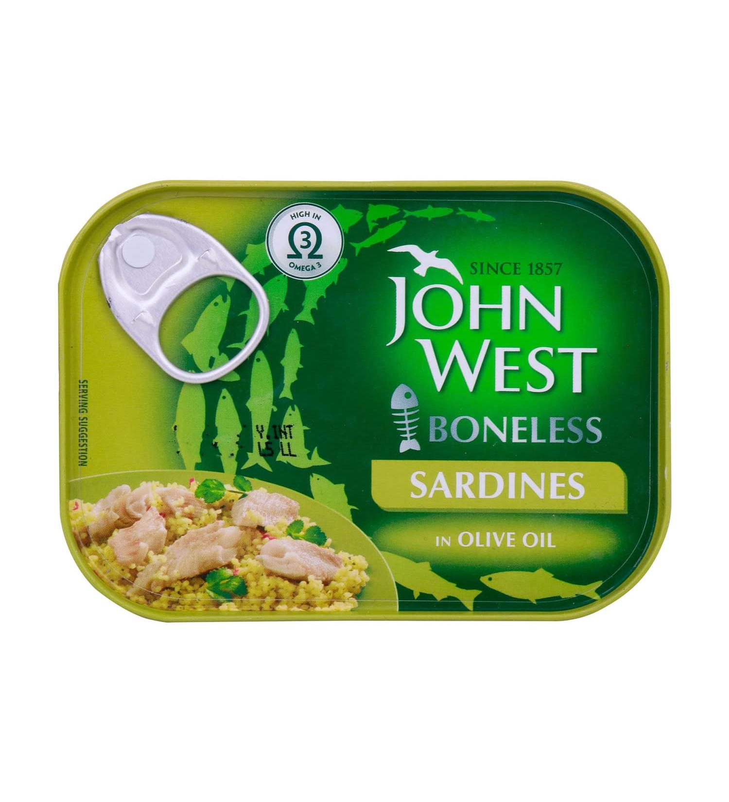 John West Boneless Sardines In Olive Oil 95g - Buy Online on SooperMarket.com