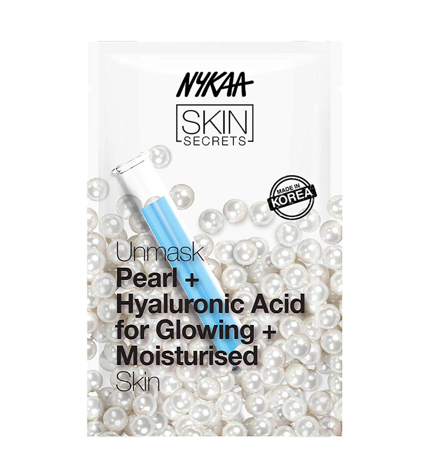 Nykaa Naturals Skin Secrets Bubble Sheet Mask - Pearl & Hyaluronic Acid | Hydrating Face Mask for Improved Skin Texture | 0.67 oz - International Shipping Available - Buy Online on SooperMarket.com