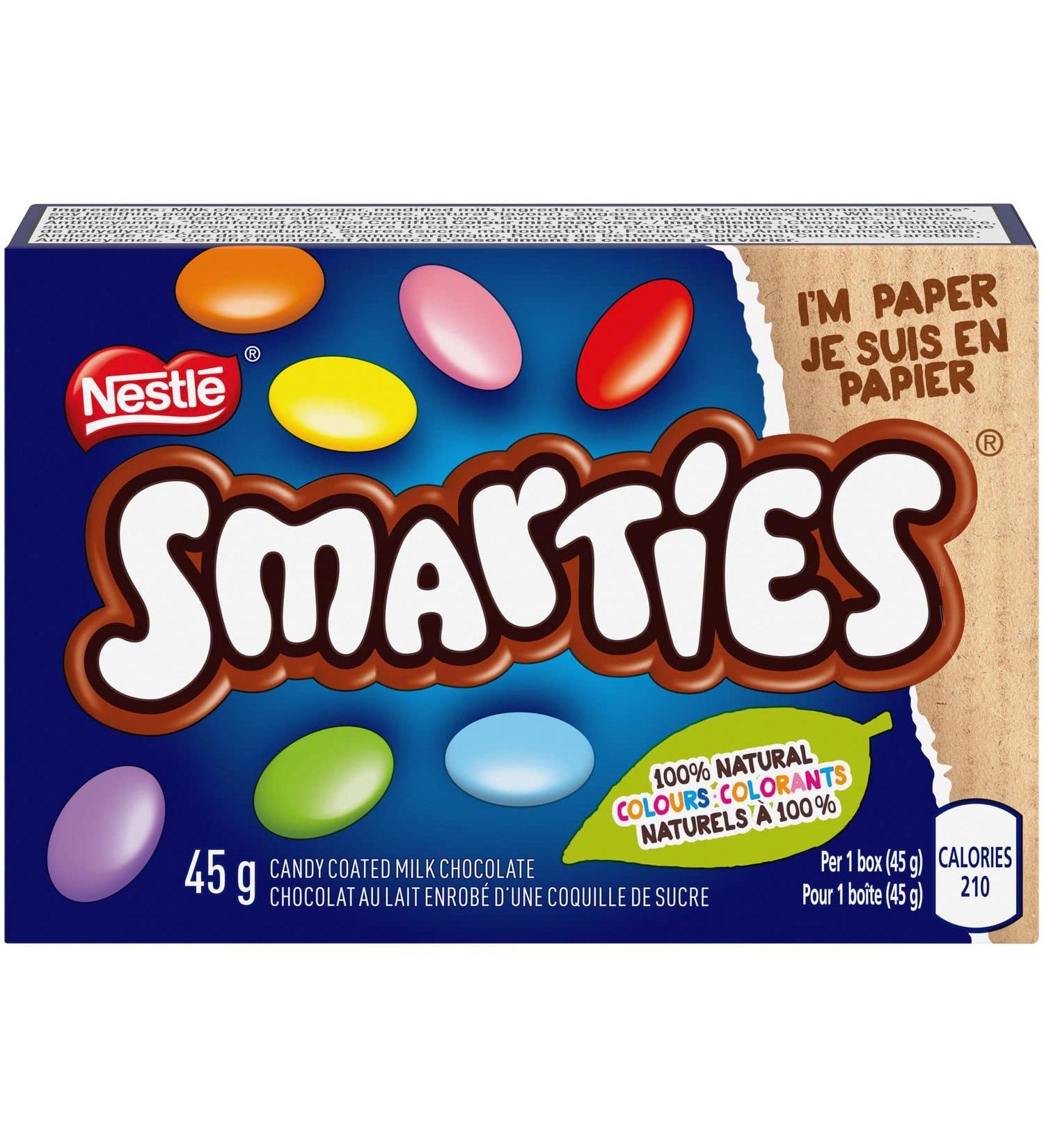Smarties Regular Candy Coated Milk Chocolate 24 X 45 Gram Net Wt (1080 Gram) 1080 Grams - Buy Online on SooperMarket.com