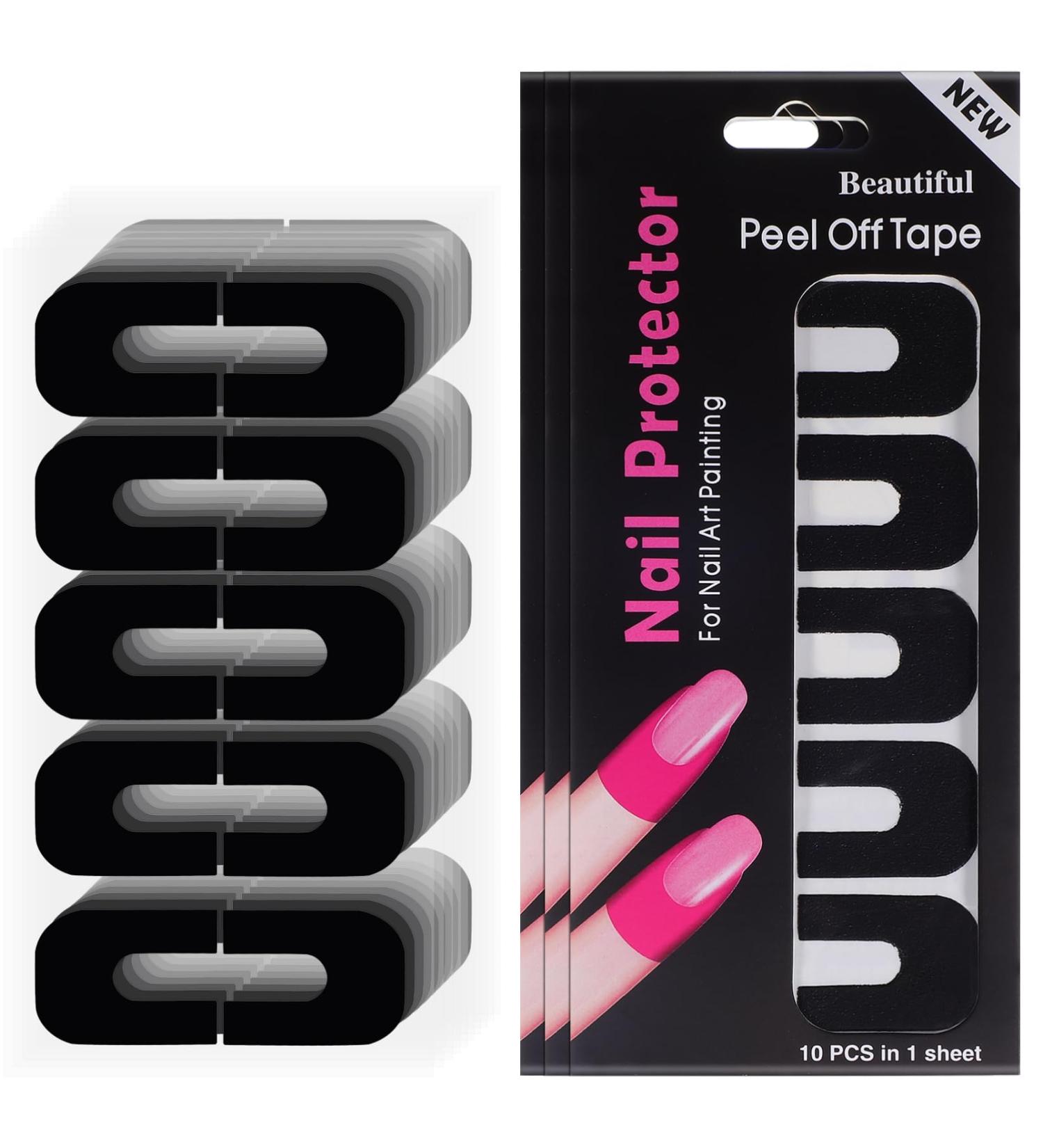 FRCOLOR 100 Sheets Protective Film Anti-Leak Sticker Nail Protection for Fingers Protective Film Edge Sticker Nail Polish Tape Patch Protective Case 3.00X2.50X0.10CM As Shown - Buy Online on SooperMarket.com