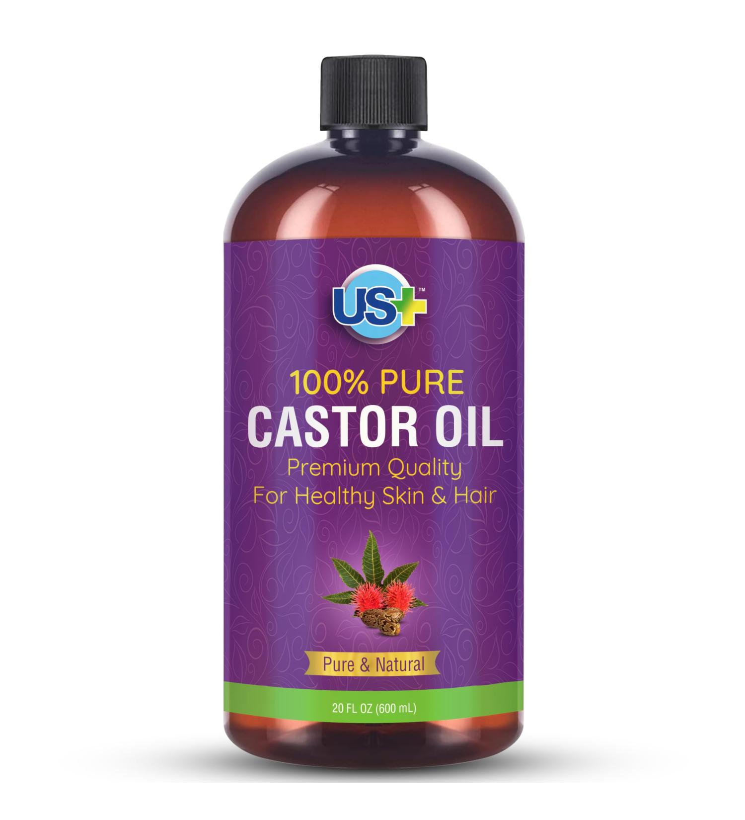 20oz 100% Pure Castor Oil - Cold-Pressed & Unrefined - Hexane-Free BPA-Free - Premium USP Grade for Healthy Skin & Hair - International Shipping Available - Buy Online on SooperMarket.com