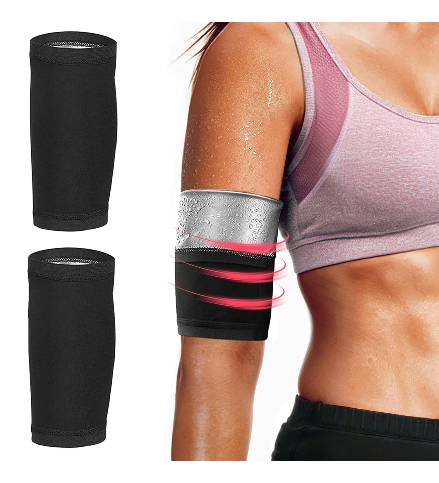 Buy Angelkiss Sauna Arm Shaper - Elastic Compression Sleeves for Slimming Arms | Fitness & Sport | XXL/3XL Black & Silver - Buy Online on SooperMarket.com