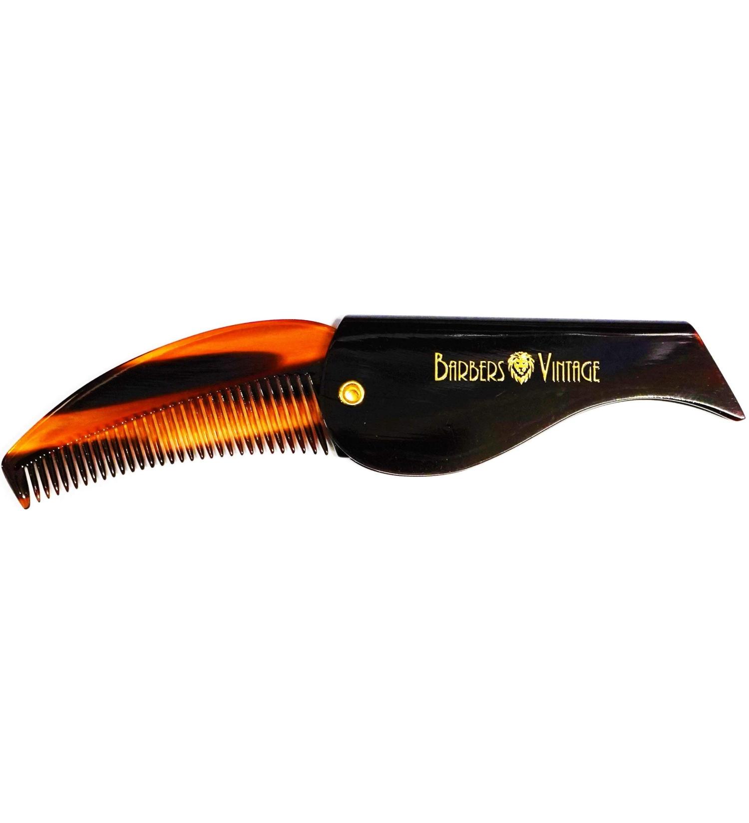 Barbers Vintage Tortoise Shell Folding Comb - Handmade Pocket Comb for Men - Beard & Moustache Grooming - Small - Buy Online on SooperMarket.com